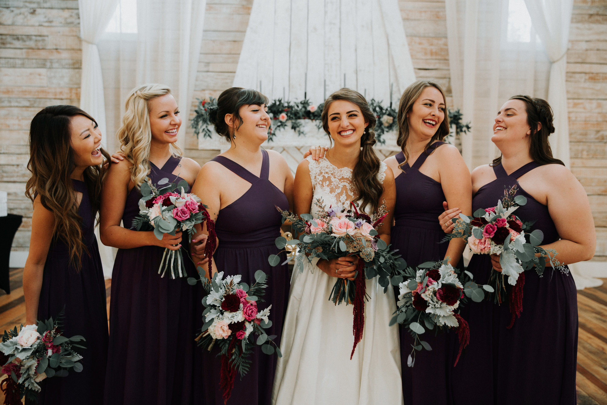 Black Bridesmaid Dresses - Athens, Tennesee Barn Wedding -- The Overwhelmed Bride Wedding Blog