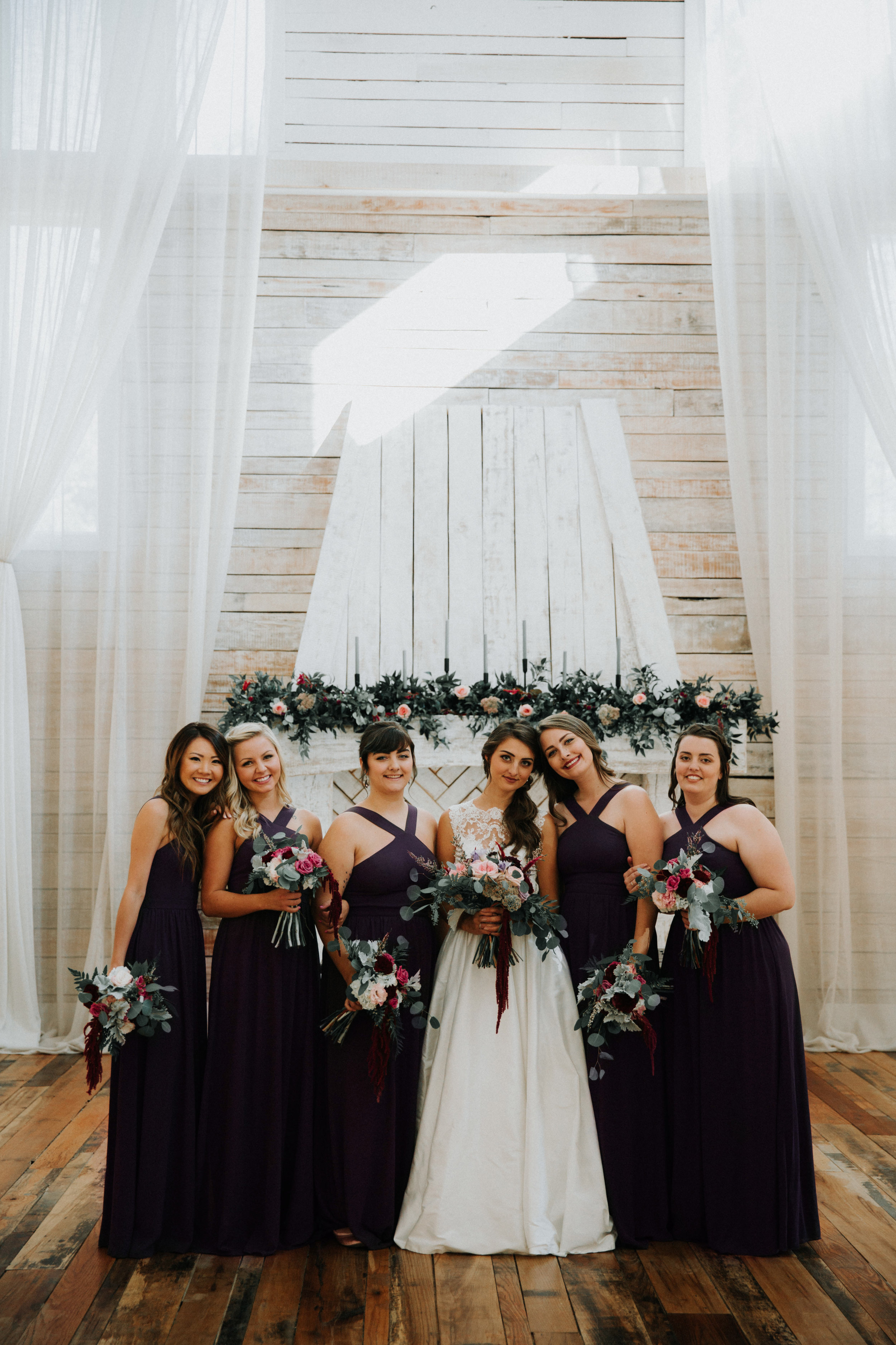 Black Bridesmaid Dresses - Athens, Tennessee Barn Wedding -- The Overwhelmed Bride Wedding Blog