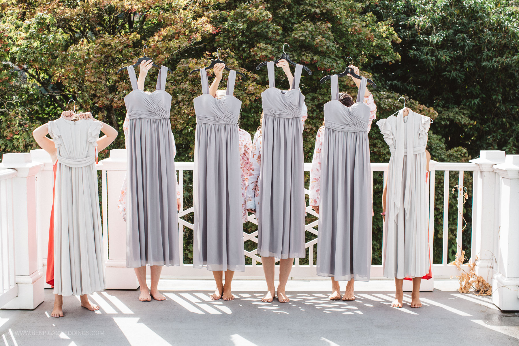 Light Grey Bridesmaid Dresses - Portland, Oregon Waverley Country Club Wedding