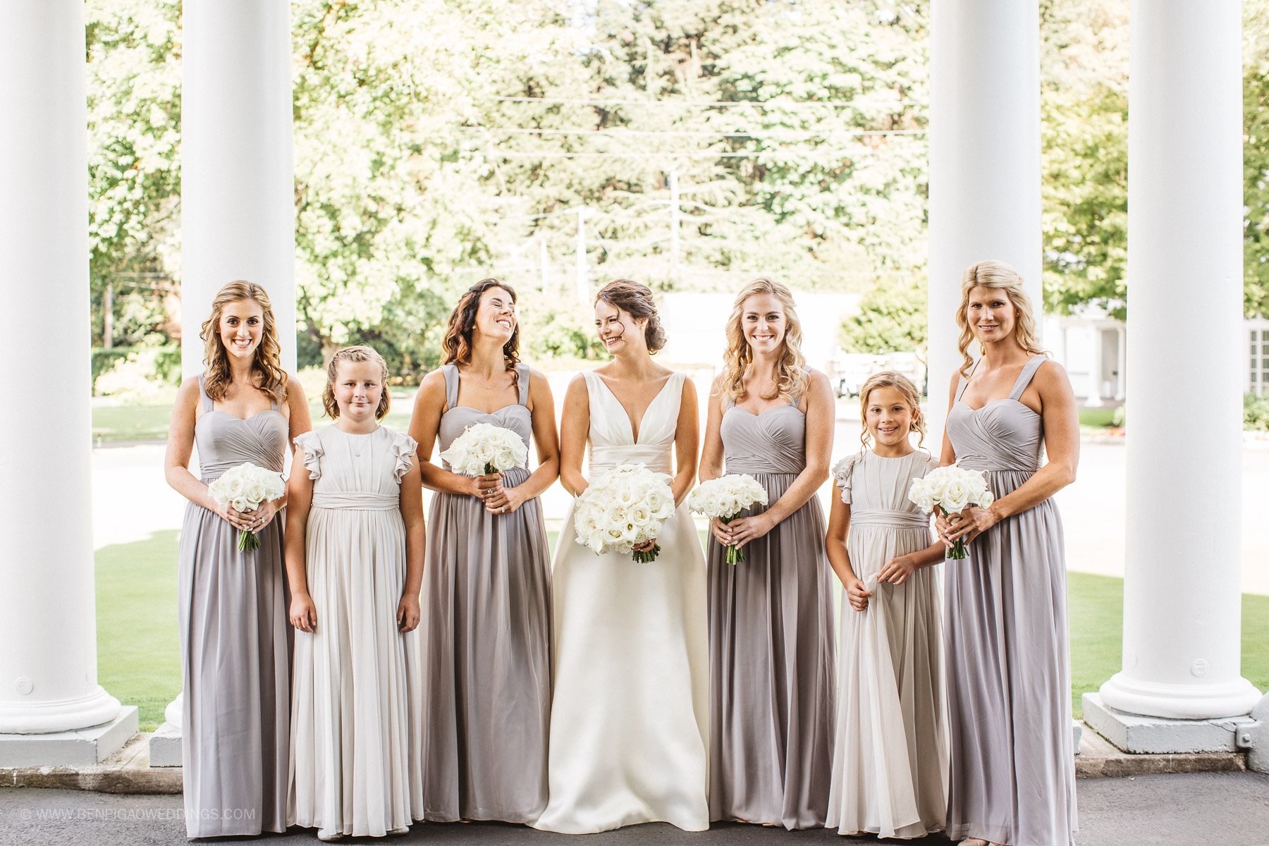 Light Grey Bridesmaid Dresses - Portland, Oregon Waverley Country Club Wedding