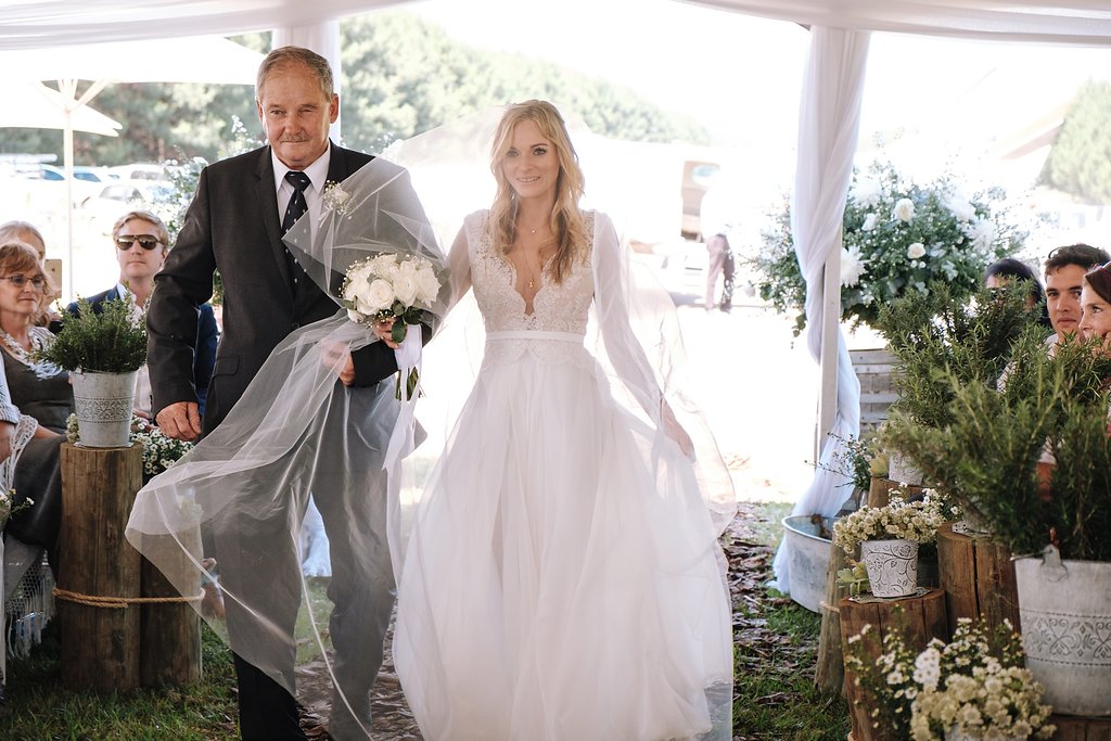 Gorgeous Simple Wedding Dresses - Farm-Forest Wedding - The Overwhelmed Bride Wedding Blog