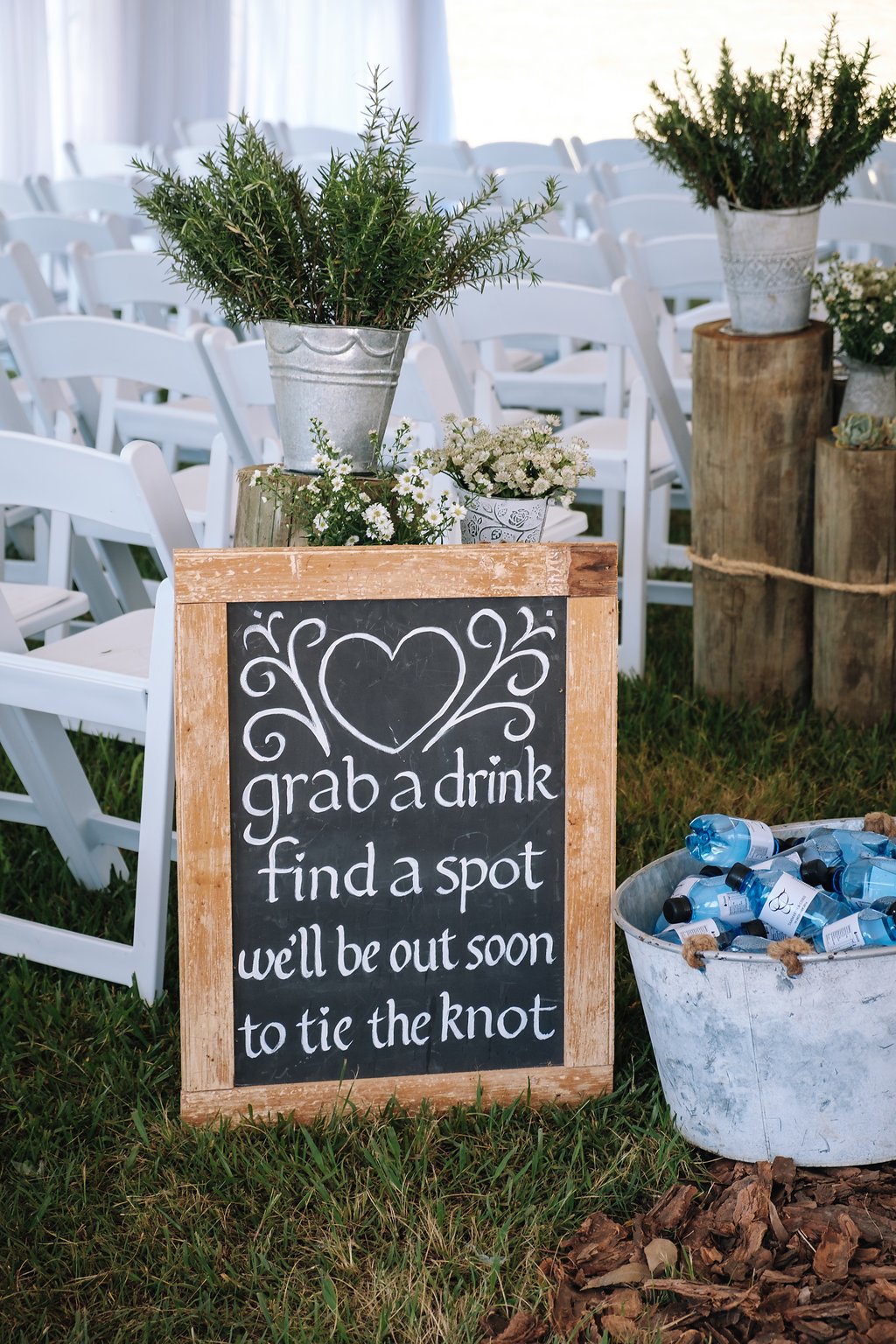 Chalkboard Wedding Signs - Farm-Forest Wedding - The Overwhelmed Bride Wedding Blog