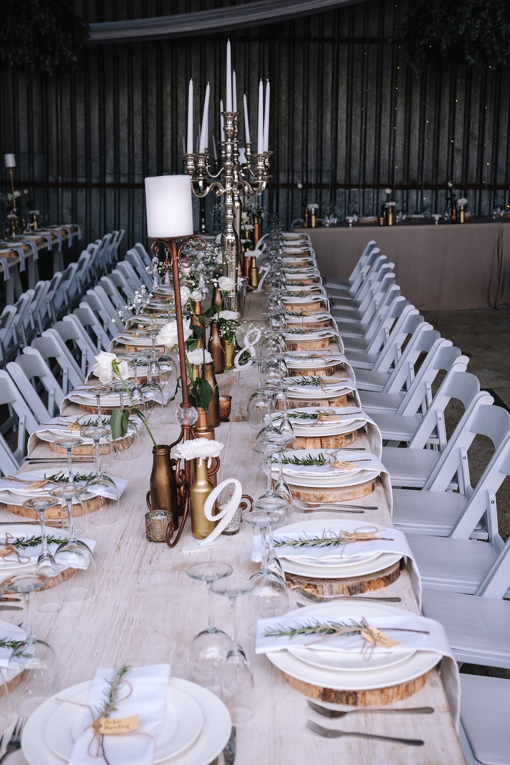 Gorgeous Simple Wedding Centerieces - Farm-Forest Wedding - The Overwhelmed Bride Wedding Blog