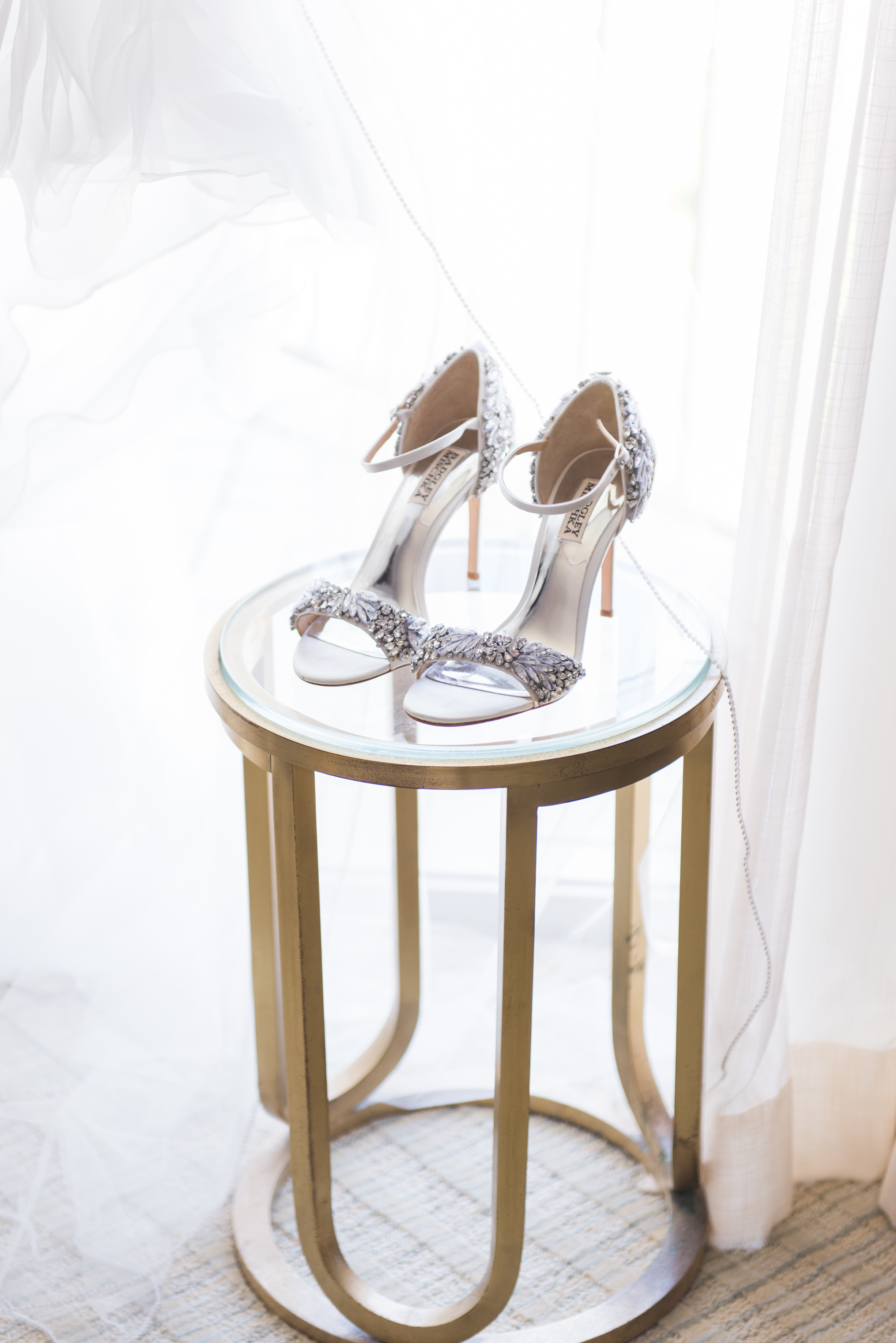 Gorgeous Silver Wedding Shoes - Flagler Museum Palm Beach Wedding Venue - The Overwhelmed Bride Wedding Blog