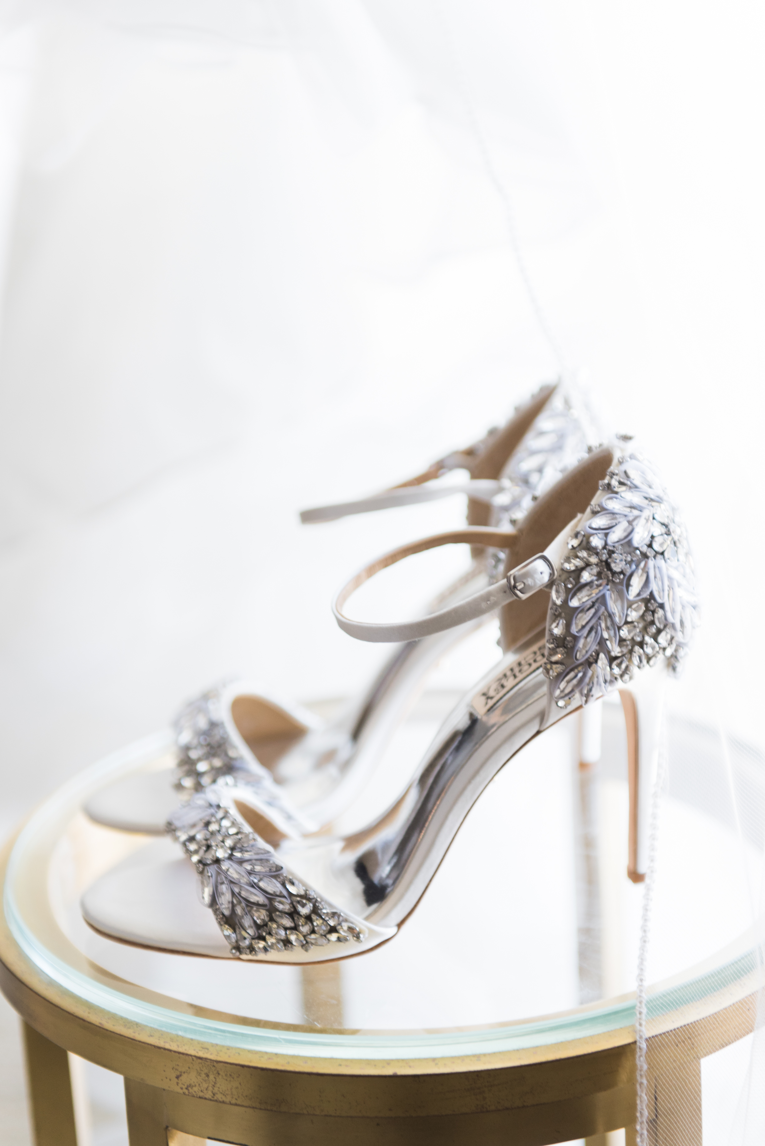 Gorgeous Silver Wedding Shoes - Flagler Museum Palm Beach Wedding Venue - The Overwhelmed Bride Wedding Blog