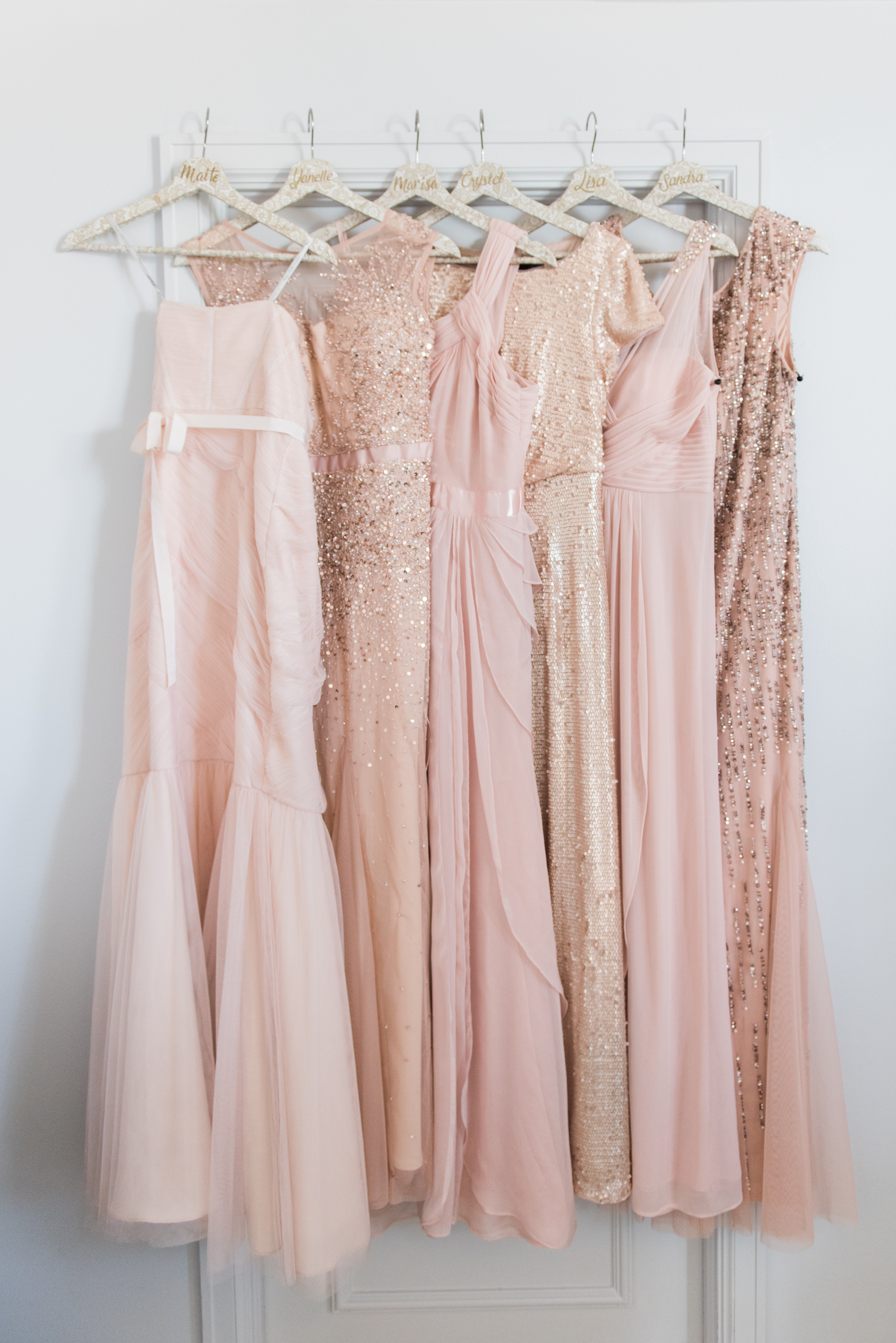 Blush Bridesmaid Dresses - Flagler Museum Palm Beach Wedding Venue - The Overwhelmed Bride Wedding Blog