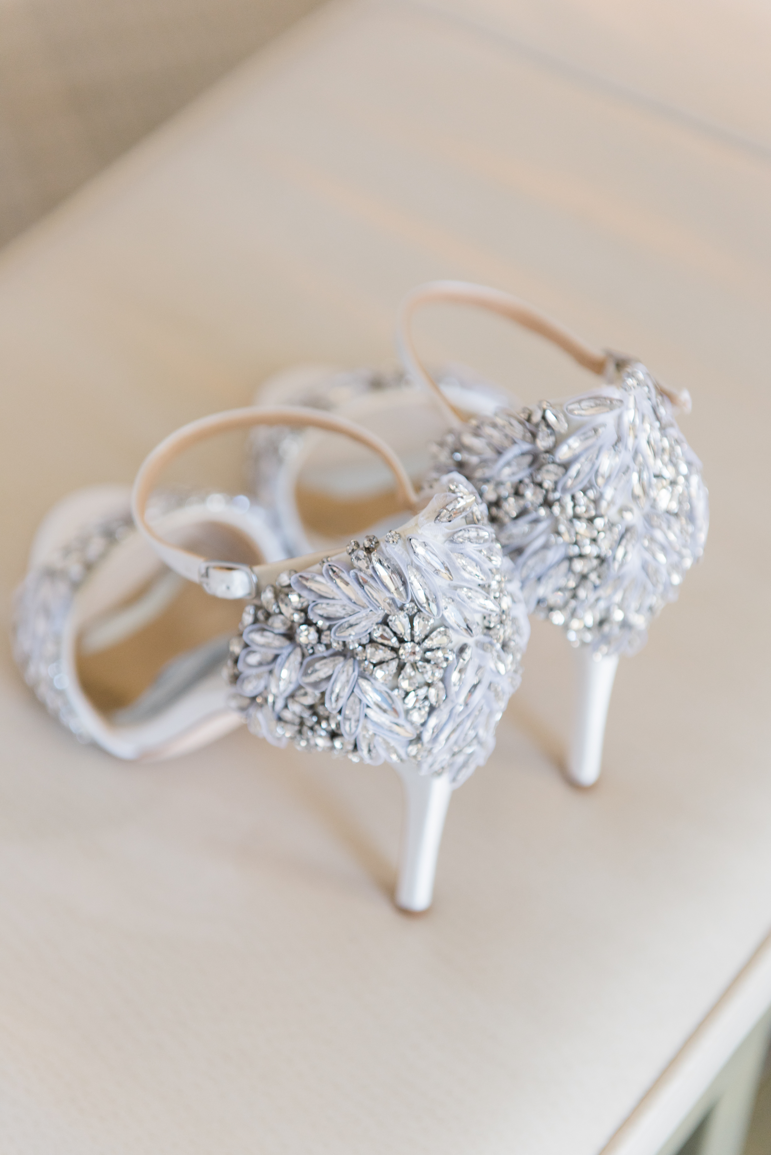 Gorgeous Silver Wedding Shoes - Flagler Museum Palm Beach Wedding Venue - The Overwhelmed Bride Wedding Blog