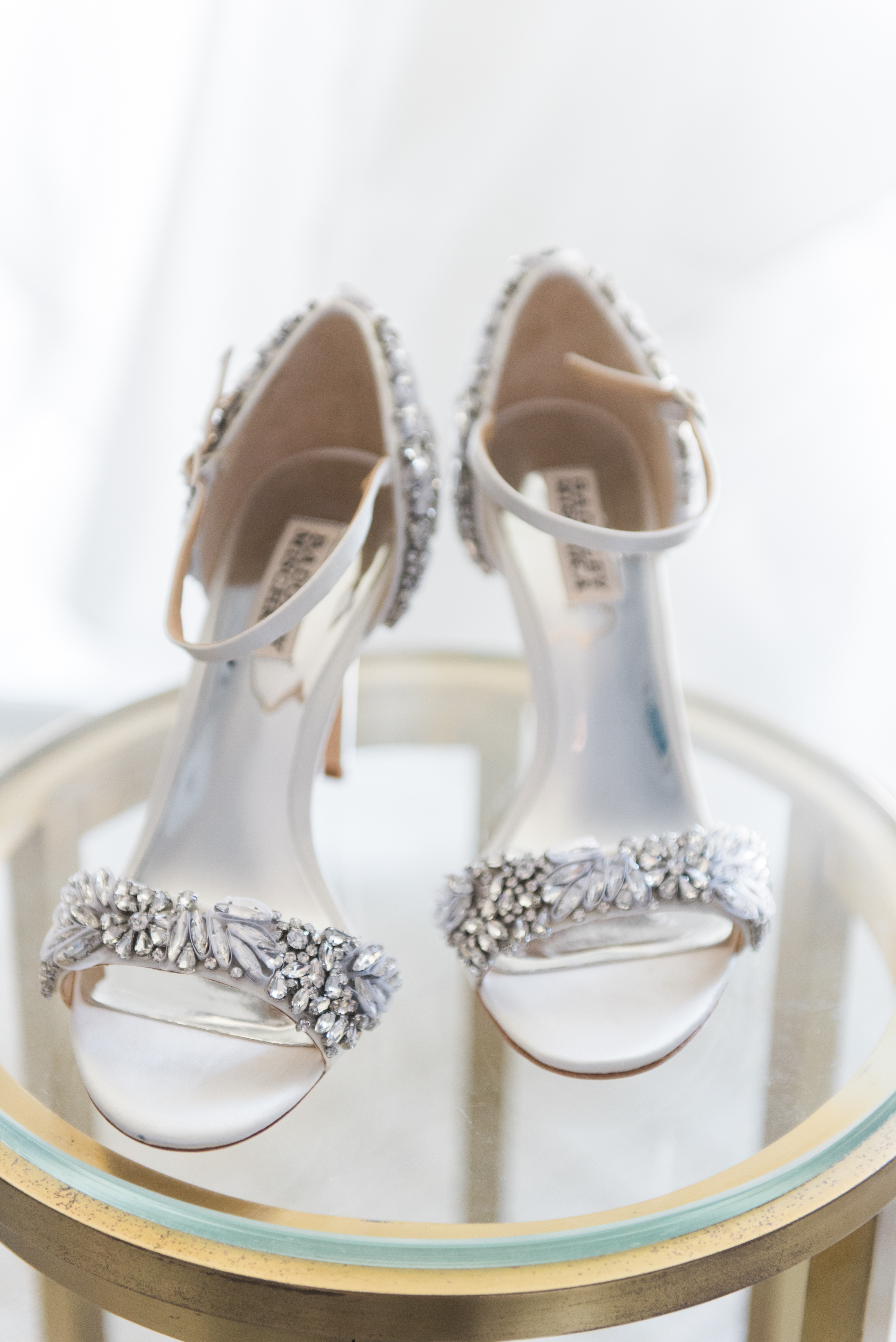 Gorgeous Silver Wedding Shoes - Flagler Museum Palm Beach Wedding Venue - The Overwhelmed Bride Wedding Blog