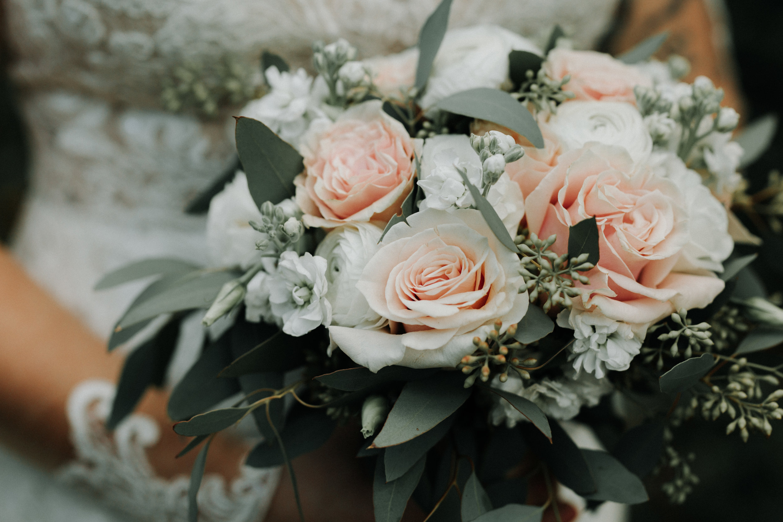 Gorgeous Blush Bridal Bouquet - Dara’s Garden Knoxville East Tennessee Wedding — The Overwhelmed Bride Wedding Blog