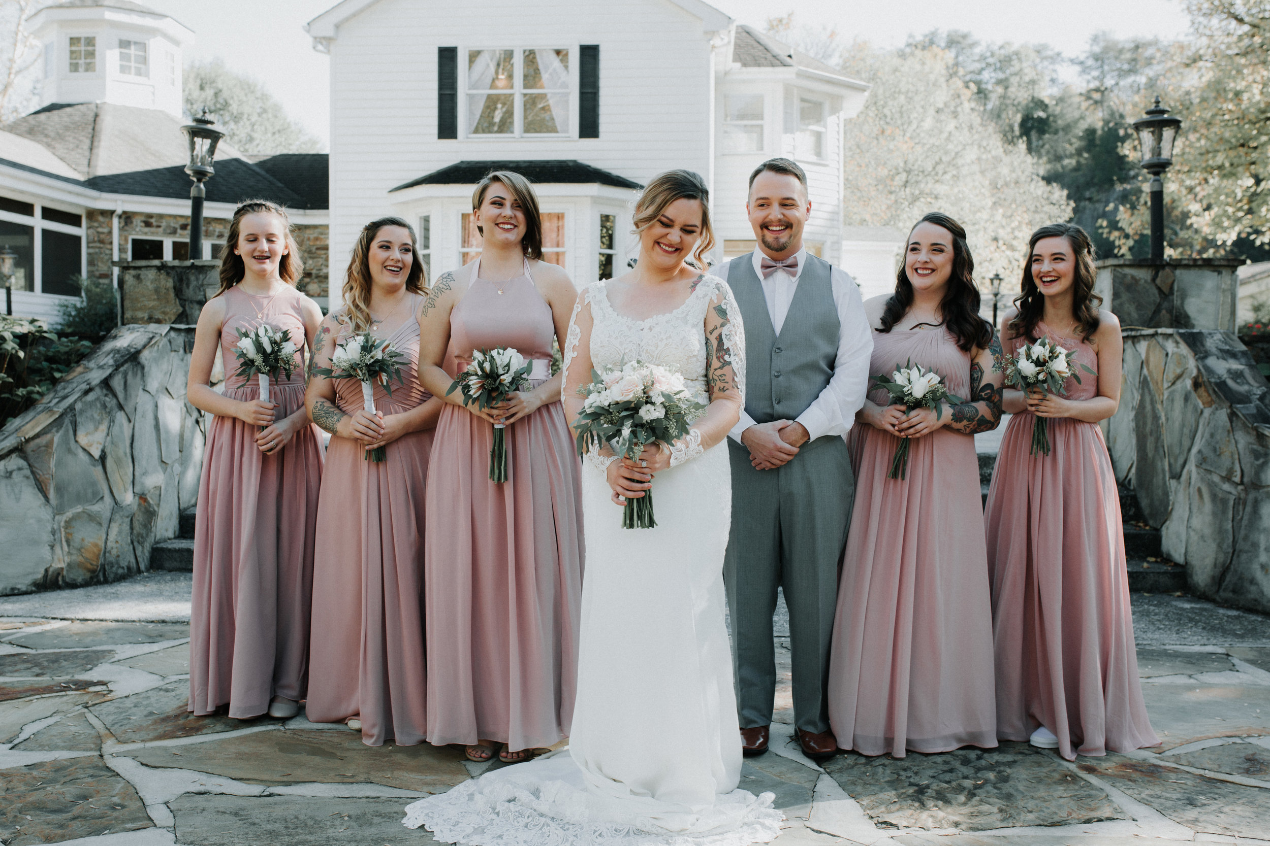 Blush Bridesmaid Dresses - Dara’s Garden Knoxville East Tennessee Wedding — The Overwhelmed Bride Wedding Blog