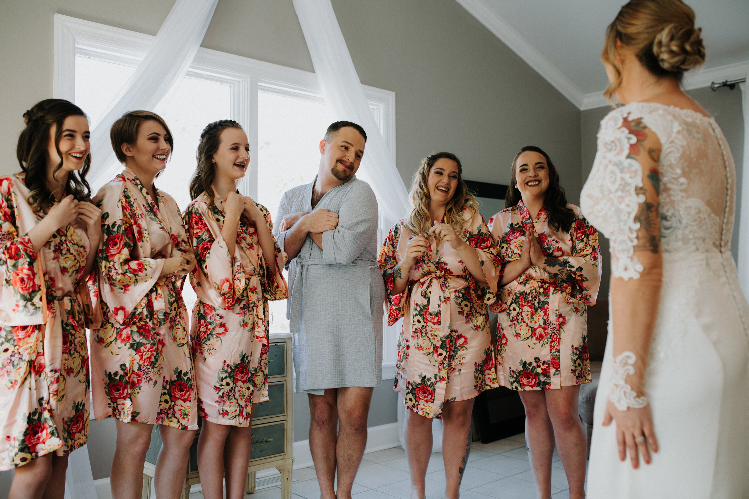 Bridesmaid First Look at Bride - Dara’s Garden Knoxville East Tennessee Wedding — The Overwhelmed Bride Wedding Blog