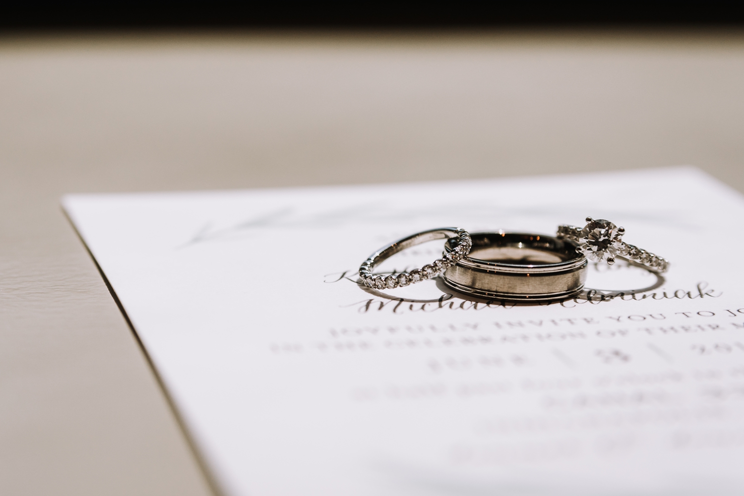 Gorgeous Engagement Ring - Classic Indianapolis Wedding - Canal 337 Wedding - The Overwhelmed Bride Wedding Blog