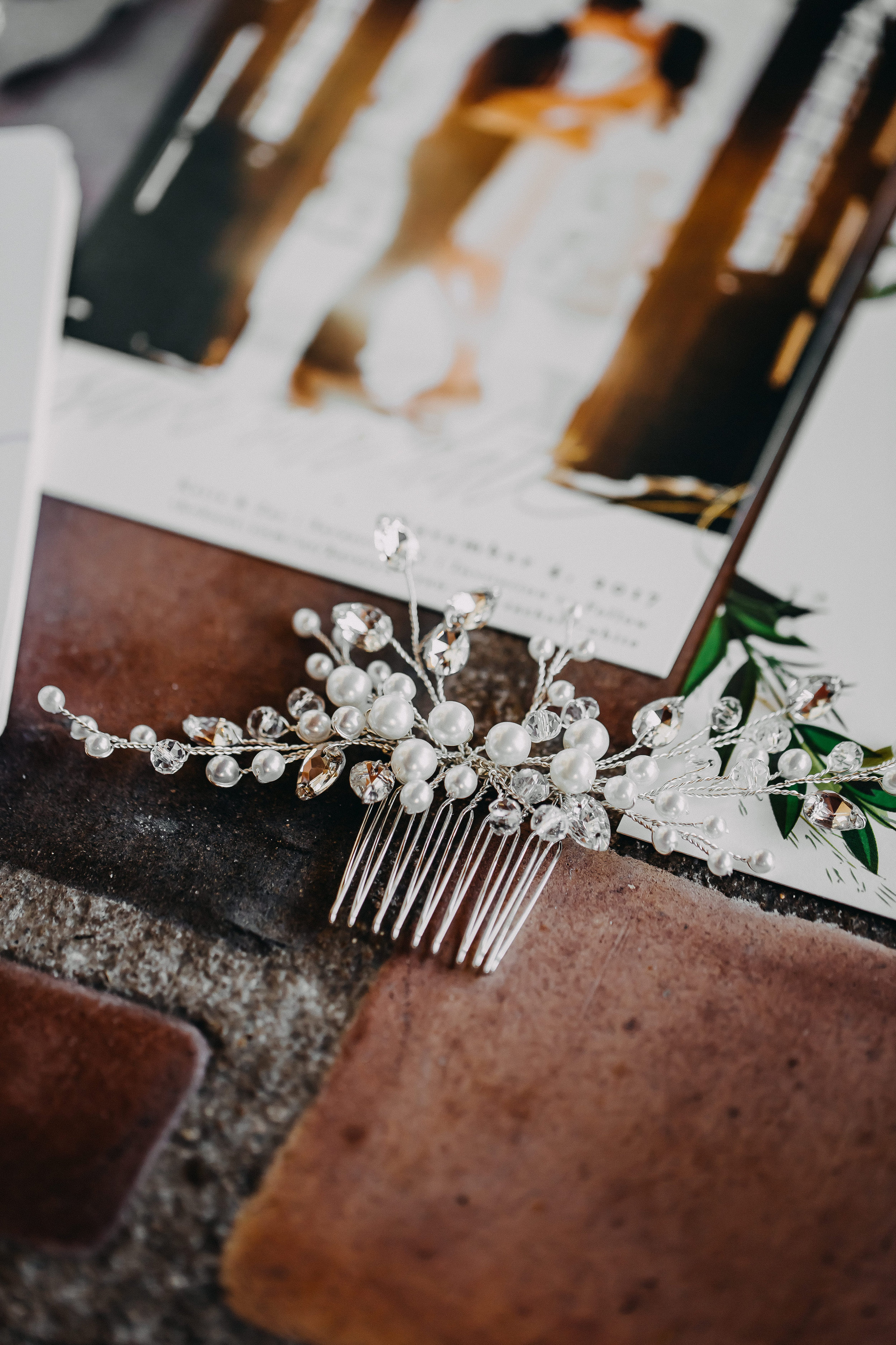 Bridal Hair Comb - Florida Estate Wedding - Powel Crowley Estate Wedding