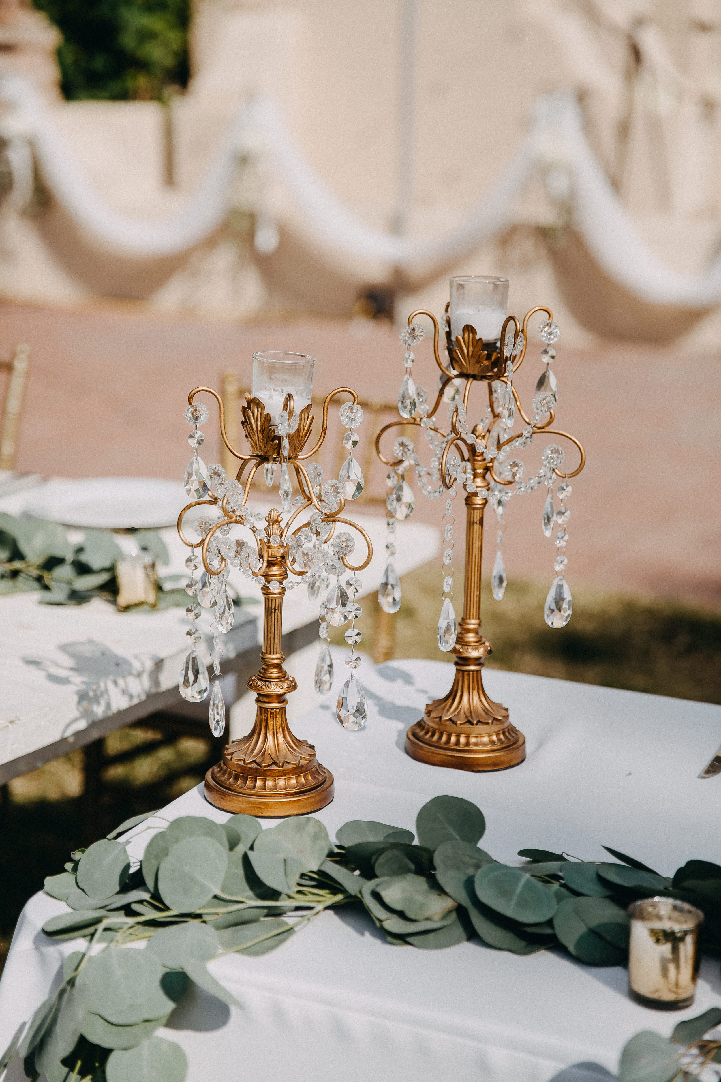 Rectangular Wedding Tables - Florida Estate Wedding - Powel Crowley Estate Wedding