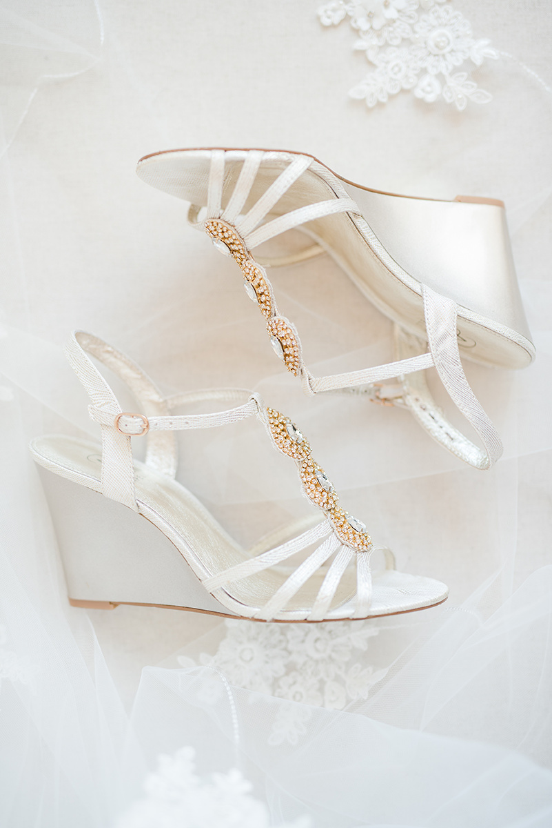 White Wedding Wedges - Classic Washington Garden Wedding - The Overwhelmed Bride Wedding Blog