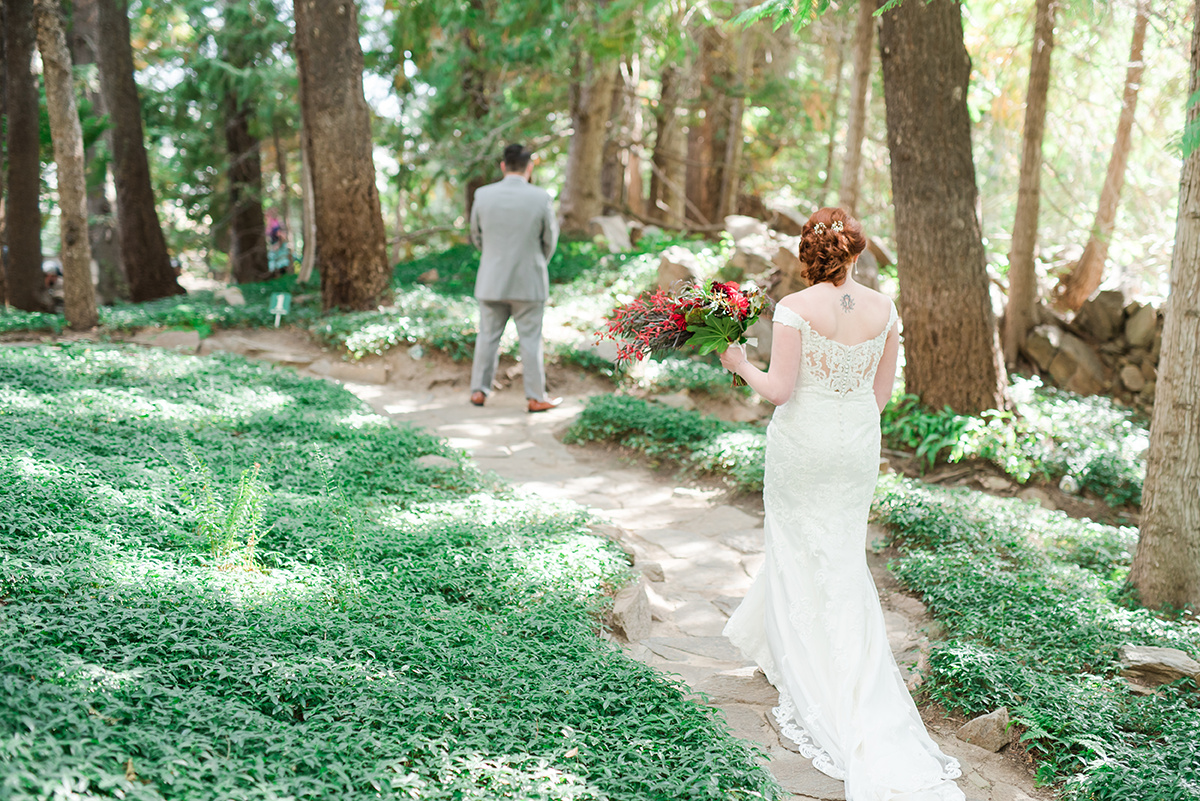 Wedding First Look Photos - Classic Washington Garden Wedding - The Overwhelmed Bride Wedding Blog