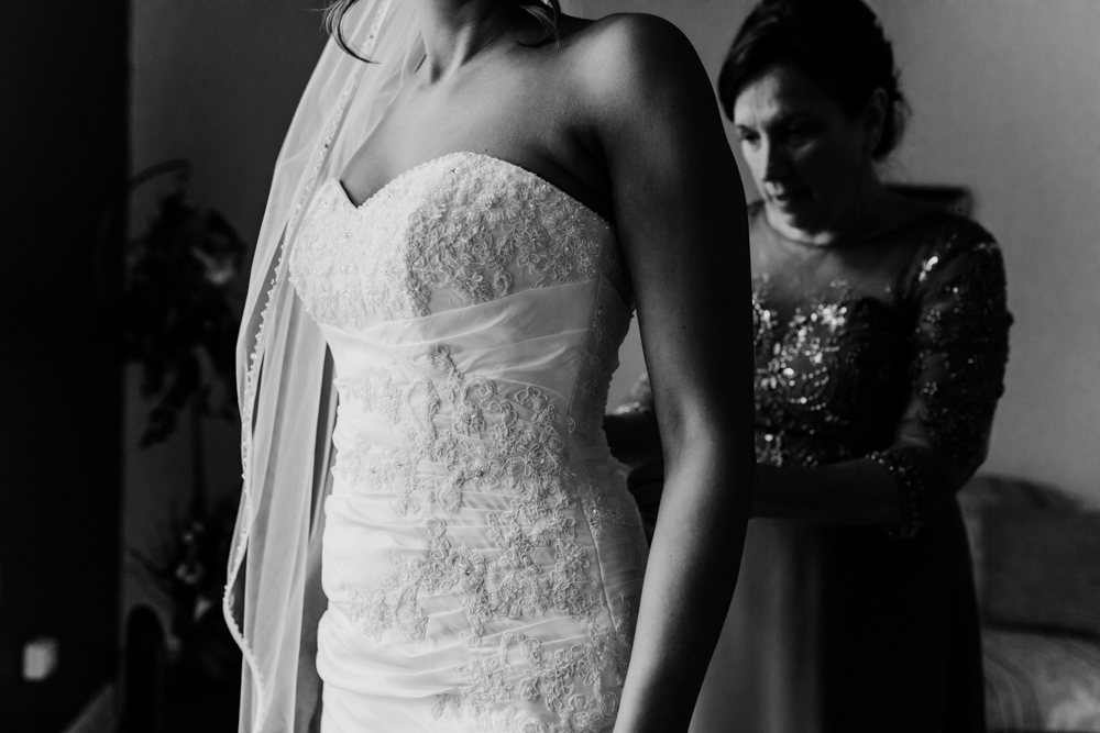 Lace Up Back Wedding Dress - Pennsylvania Fall Wedding - The Overwhelmed Bride Wedding Blog