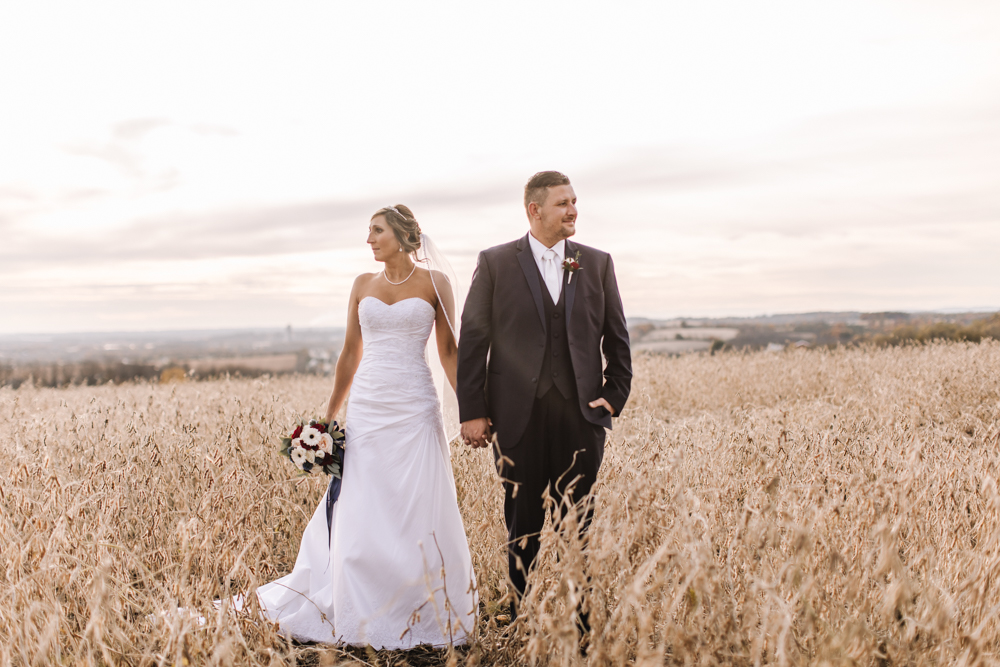 Gorgeous Bride and Groom Photos - Wedding Inspiration - Pennsylvania Fall Wedding - The Overwhelmed Bride Wedding Blog