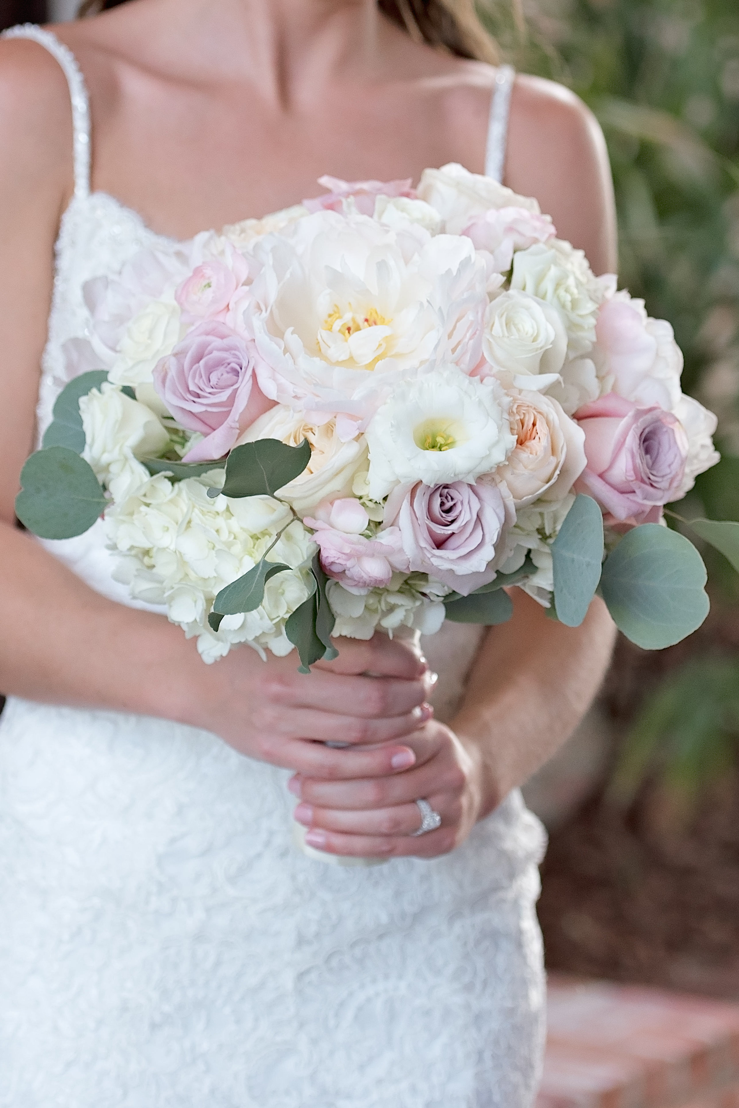 Blush and White Wedding Bouquet - Blush and White Wedding - Los Feliz Wedding