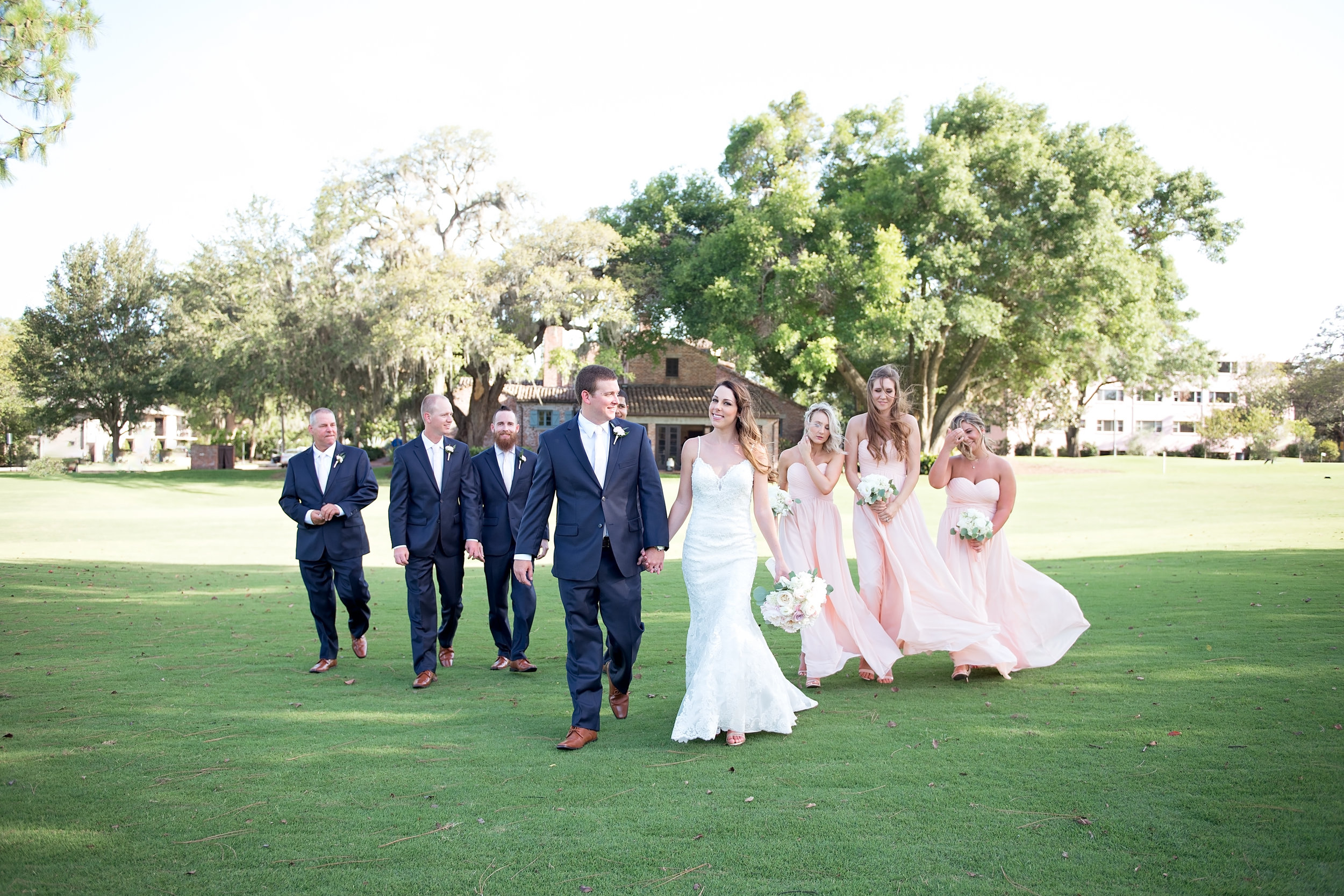 Blush Bridesmaid Dresses - Blush and White Wedding - Los Feliz Wedding