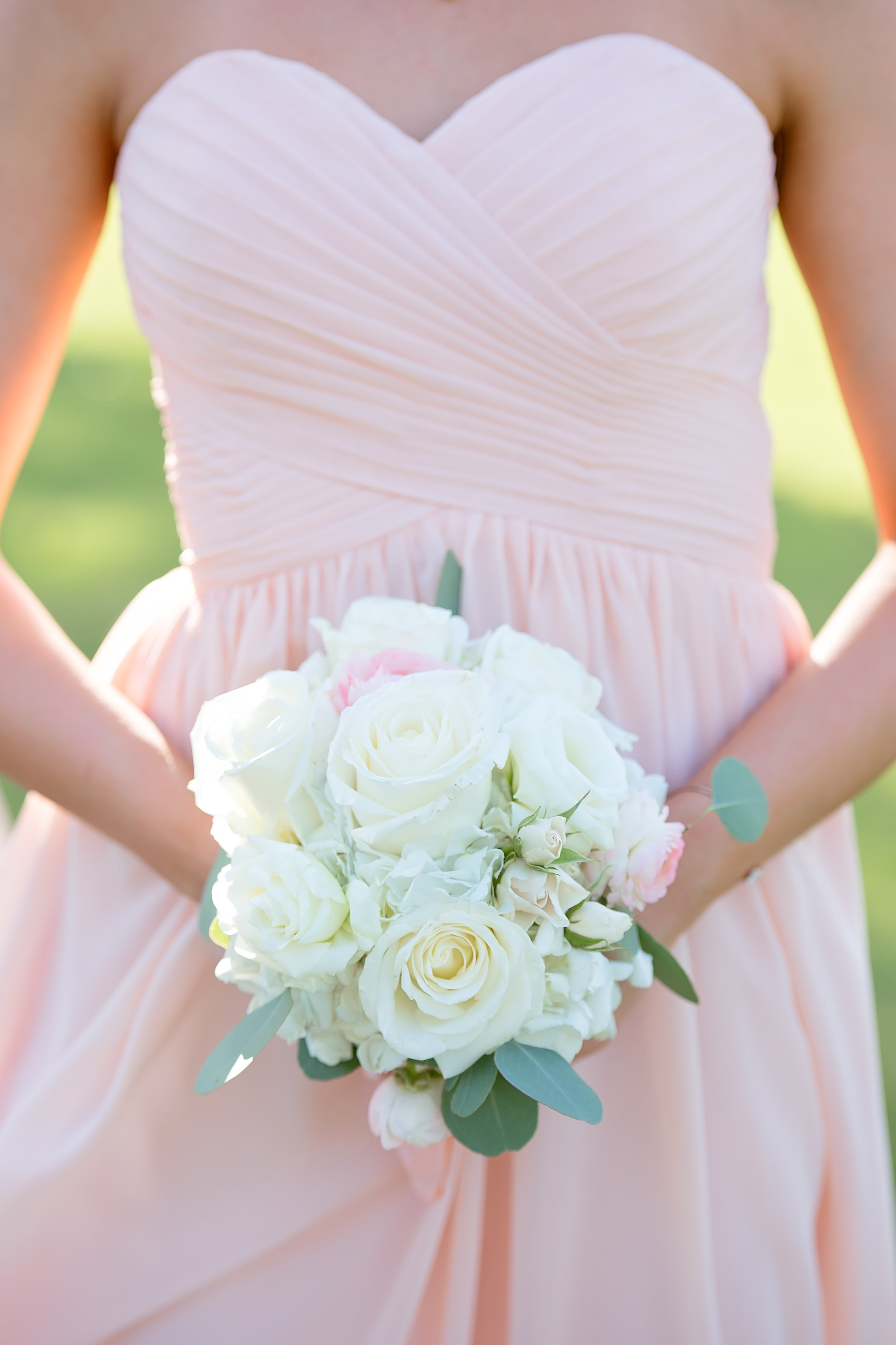 All White Wedding Bouquet - Blush and White Wedding - Los Feliz Wedding