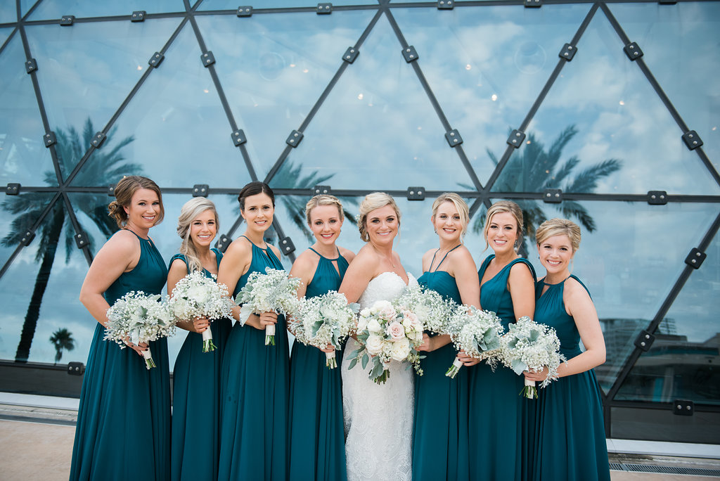 Navy Blue Briedsmaid Dresses - Minimalist Wedding - Tampa Wedding Venue