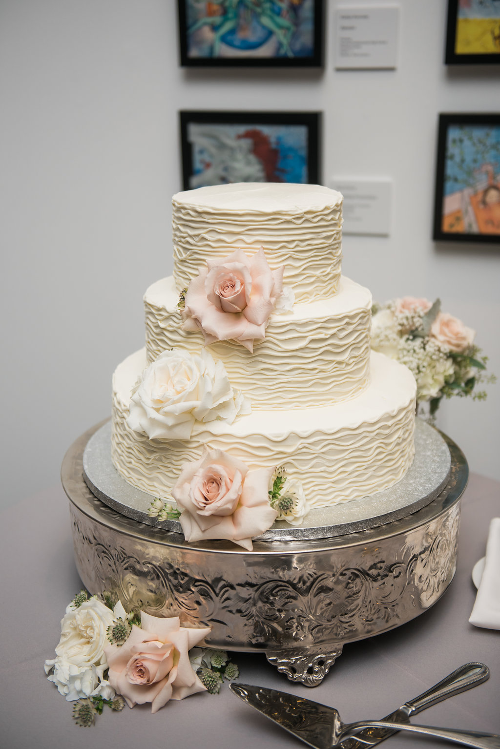 All White Wedding Cakes - Minimalist Wedding - Tampa Wedding Venue