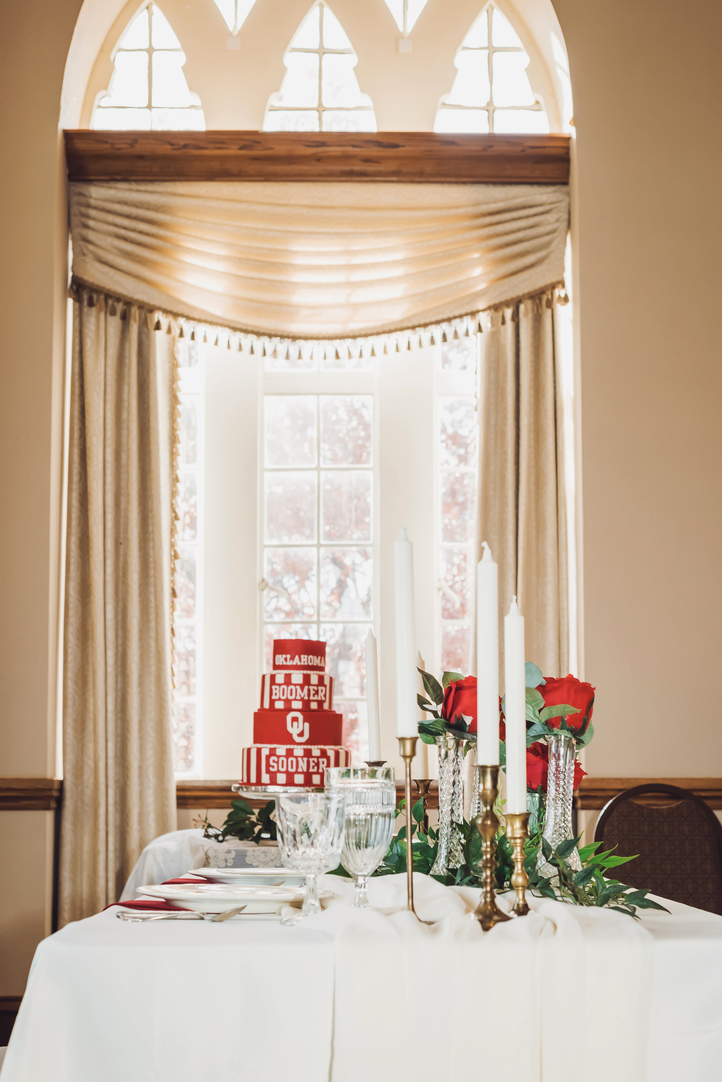 Classic Red and White Wedding -- University of Oklahoma Wedding