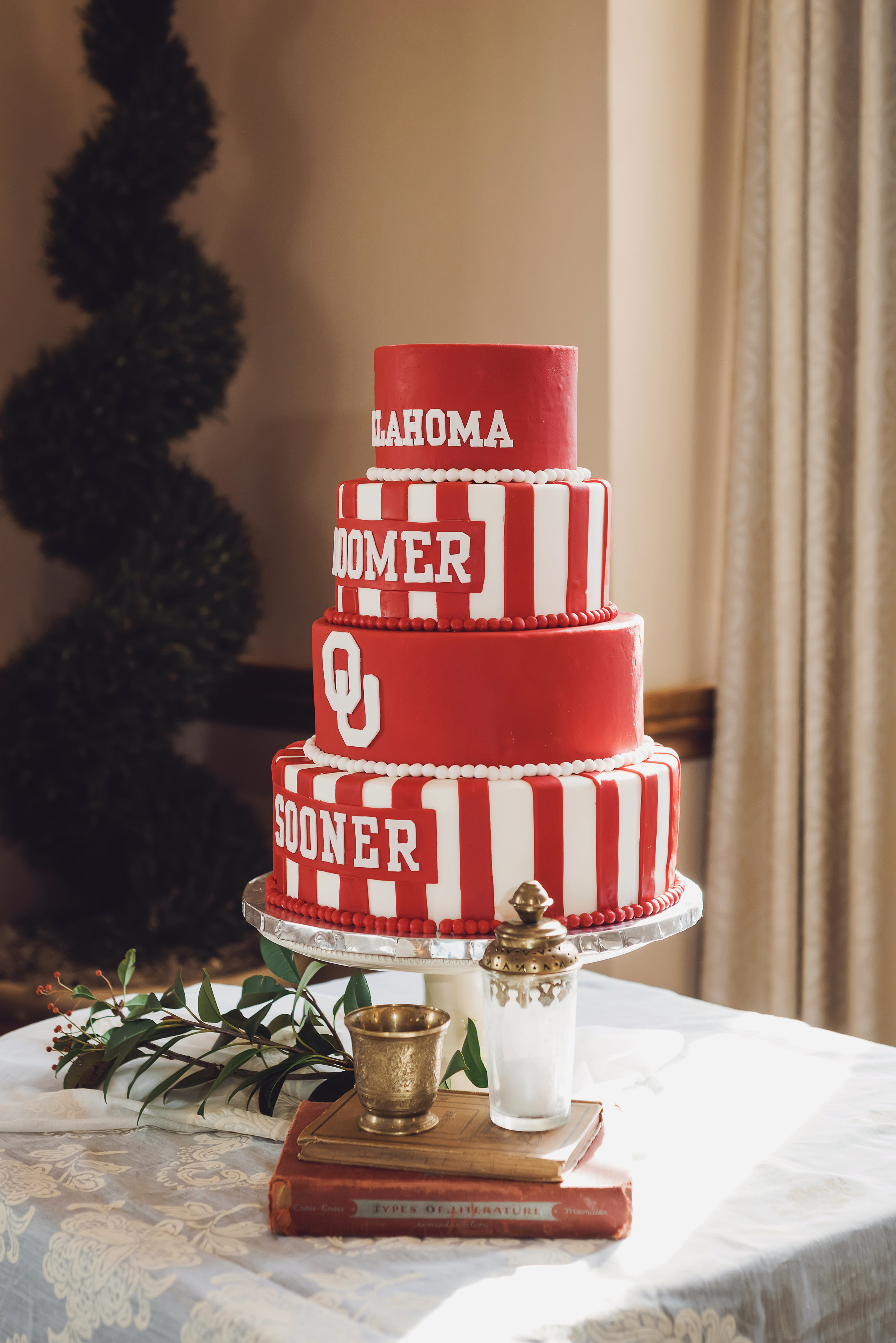 Classic Red and White Wedding -- University of Oklahoma Wedding