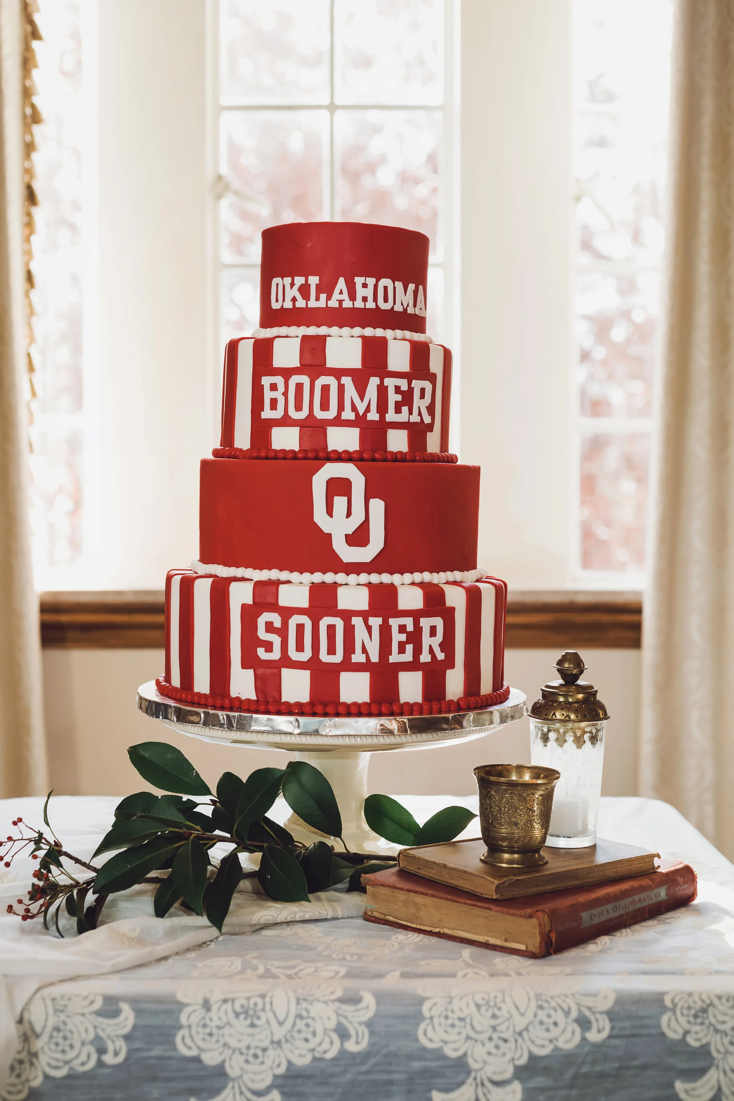 Classic Red and White Wedding -- University of Oklahoma Wedding