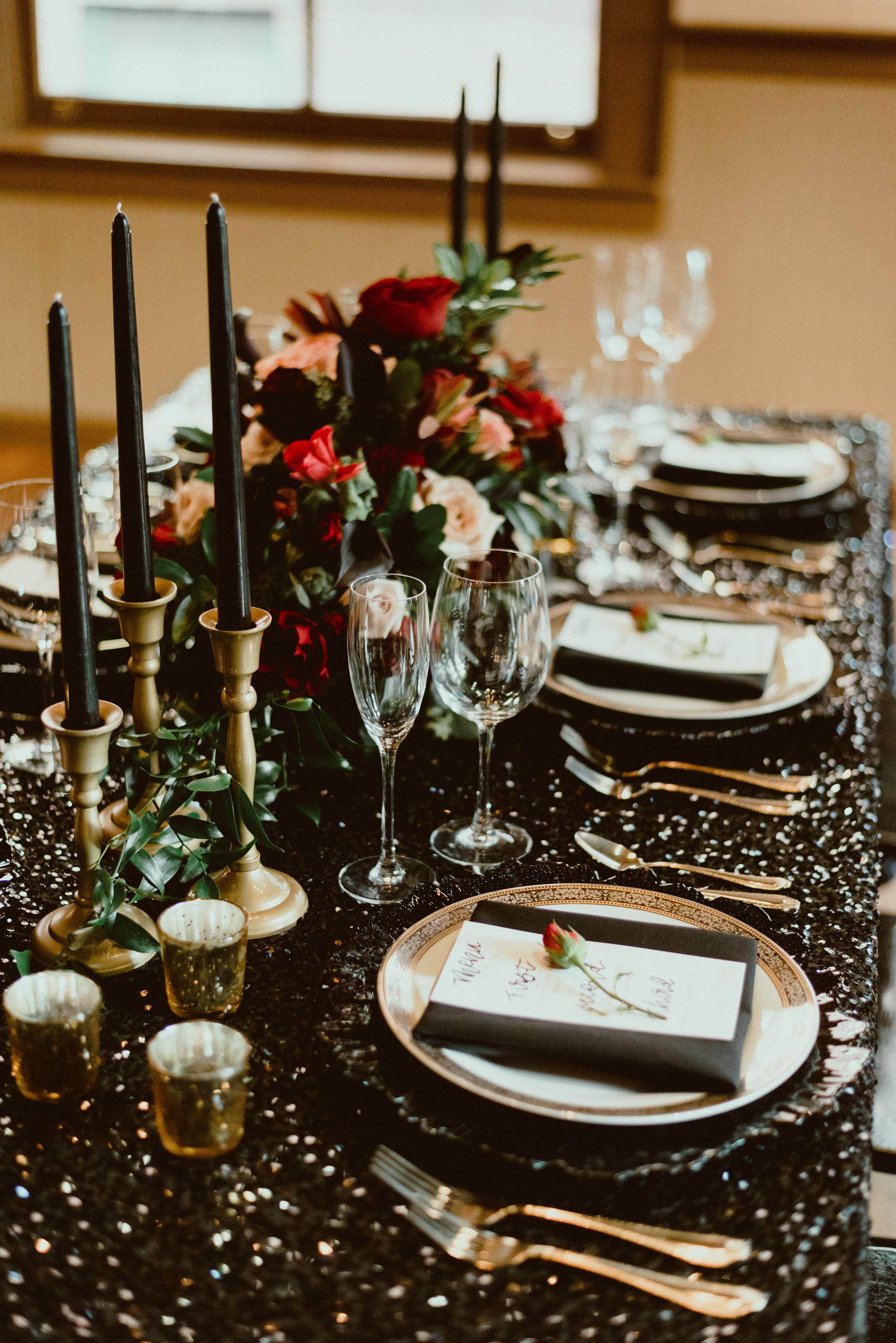 Black and Gold New Year’s Eve Wedding - The Overwhelmed Bride Wedding Blog