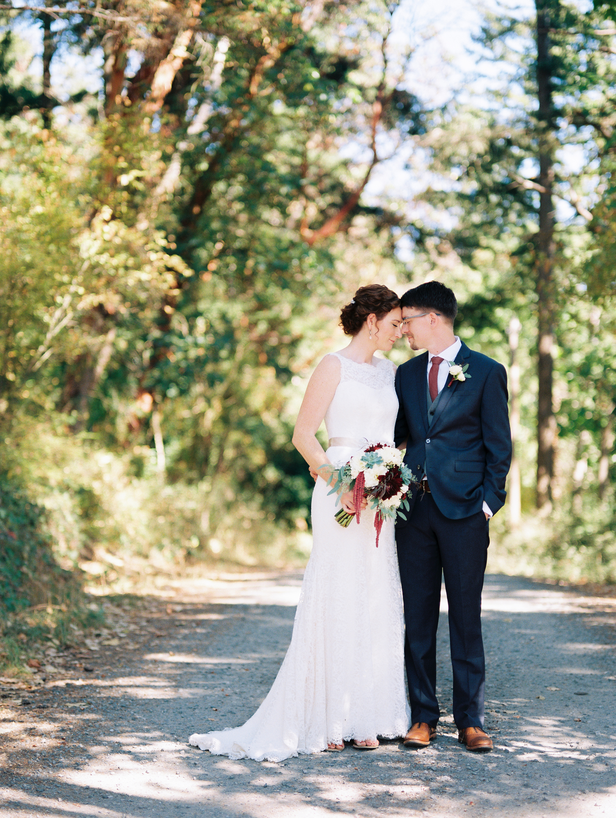 Plum Burgundy Wedding — San Juan Islands Wedding Oddfellows Hall — The Overwhelmed Bride Wedding Blog