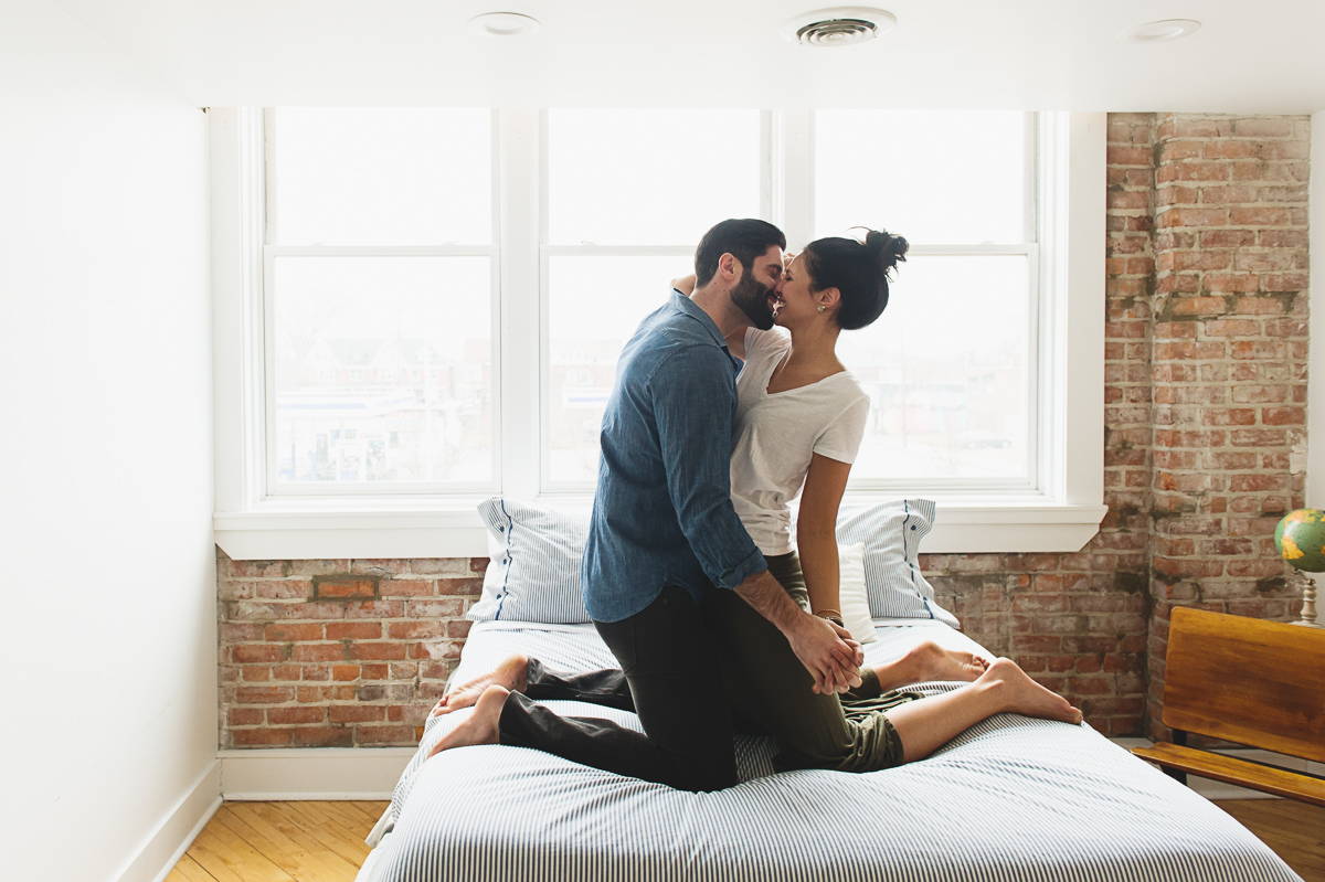 At Home Engagement Photos - The Overwhelmed Bride Wedding Blog