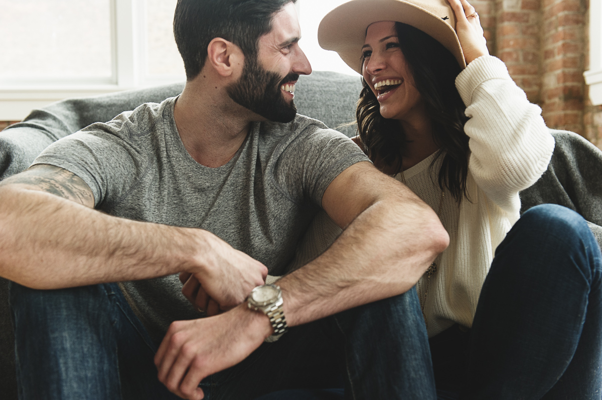 At Home Engagement Photos - The Overwhelmed Bride Wedding Blog