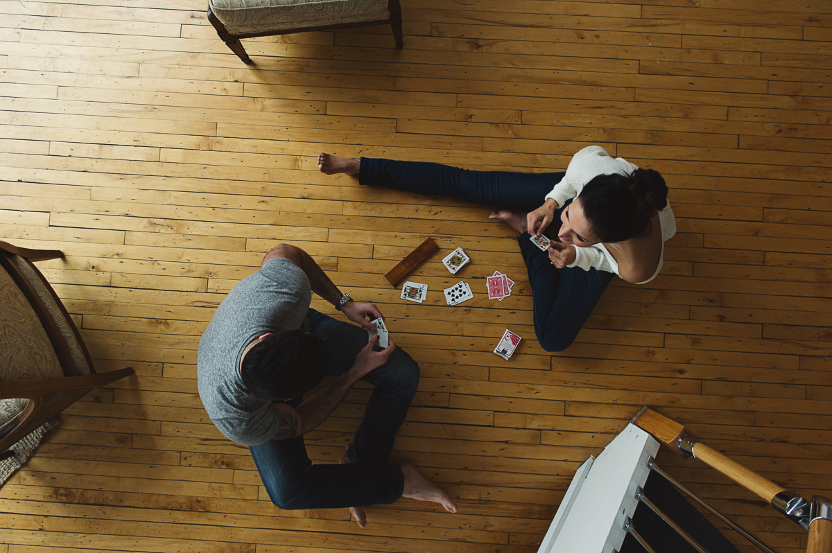 At Home Engagement Photos - The Overwhelmed Bride Wedding Blog