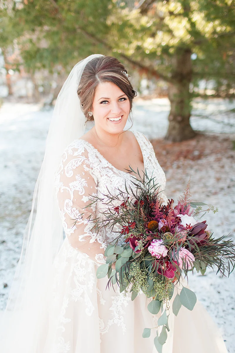 A Romantic Burgundy + White Wisconsin Winter Wedding — The Overwhelmed Bride Wedding Blog