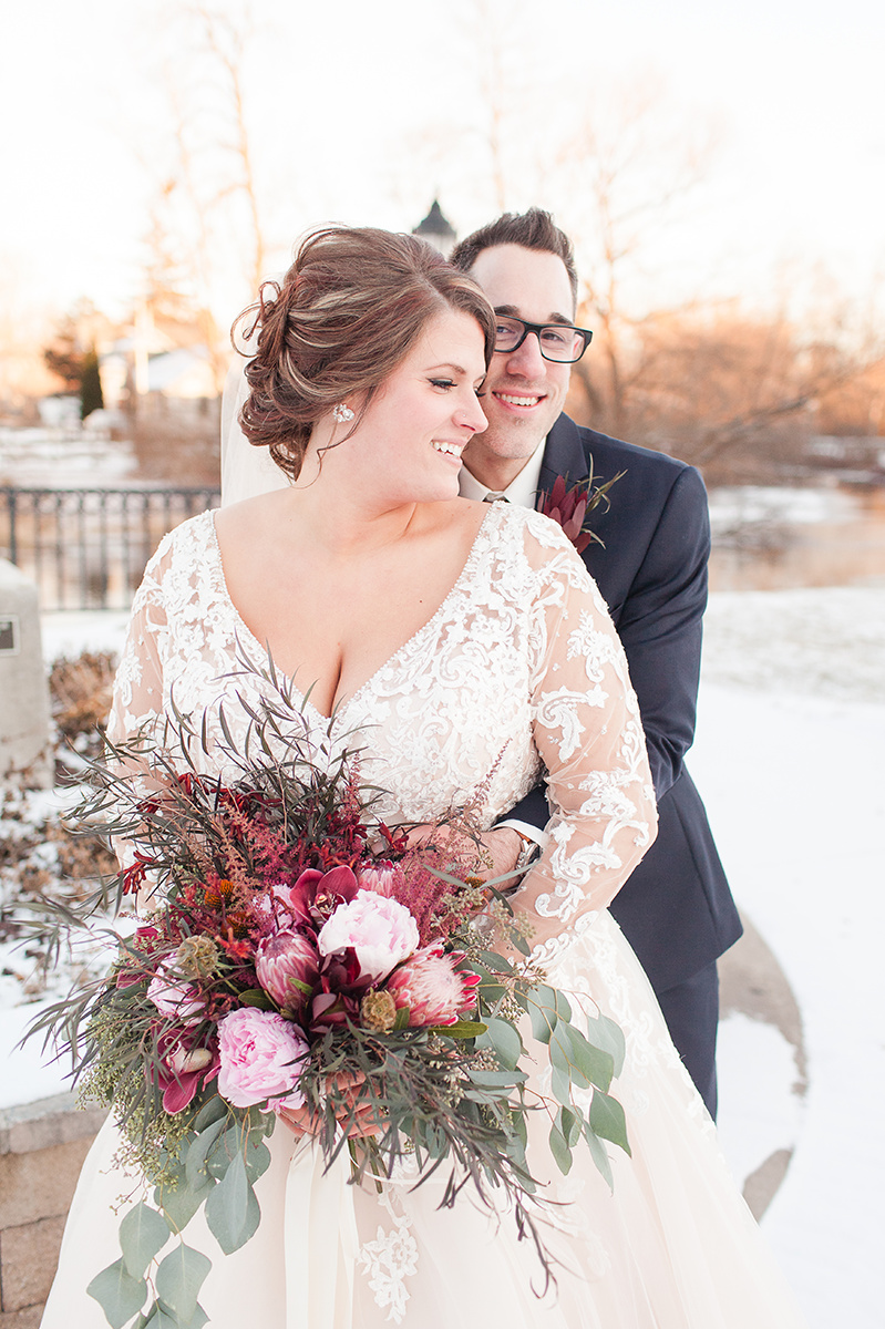 A Romantic Burgundy + White Wisconsin Winter Wedding — The Overwhelmed Bride Wedding Blog