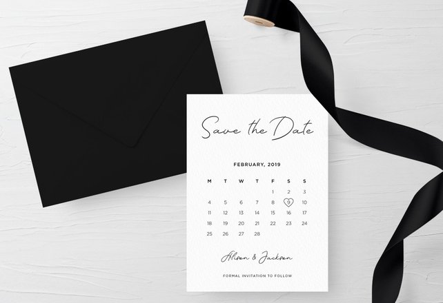 Simple Wedding Save the Dates - The Overwhelmed Bride Wedding Blog