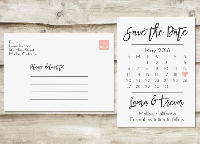 Simple Wedding Save the Dates - The Overwhelmed Bride Wedding Blog