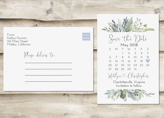 Simple Wedding Save the Dates - The Overwhelmed Bride Wedding Blog