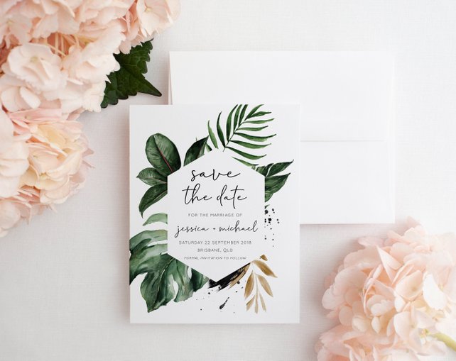 Simple Wedding Save the Dates - The Overwhelmed Bride Wedding Blog