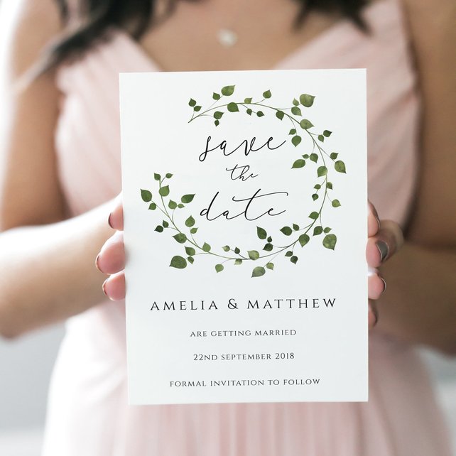 Simple Wedding Save the Dates - The Overwhelmed Bride Wedding Blog