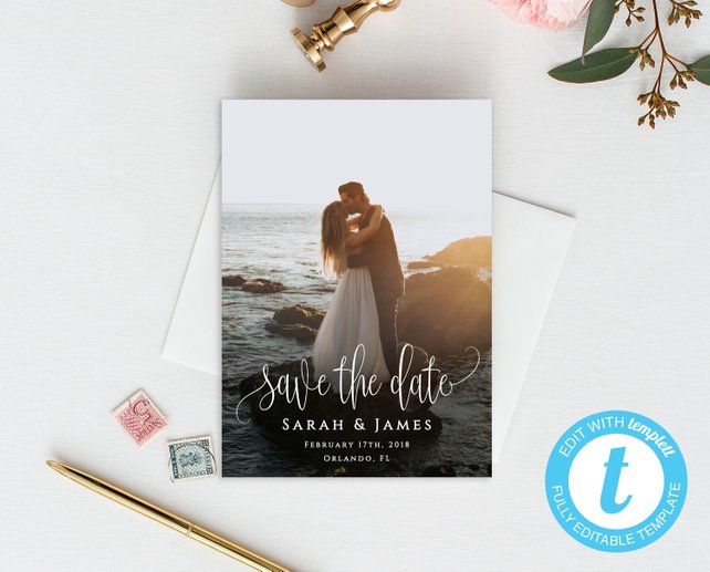 Simple Wedding Save the Dates - The Overwhelmed Bride Wedding Blog