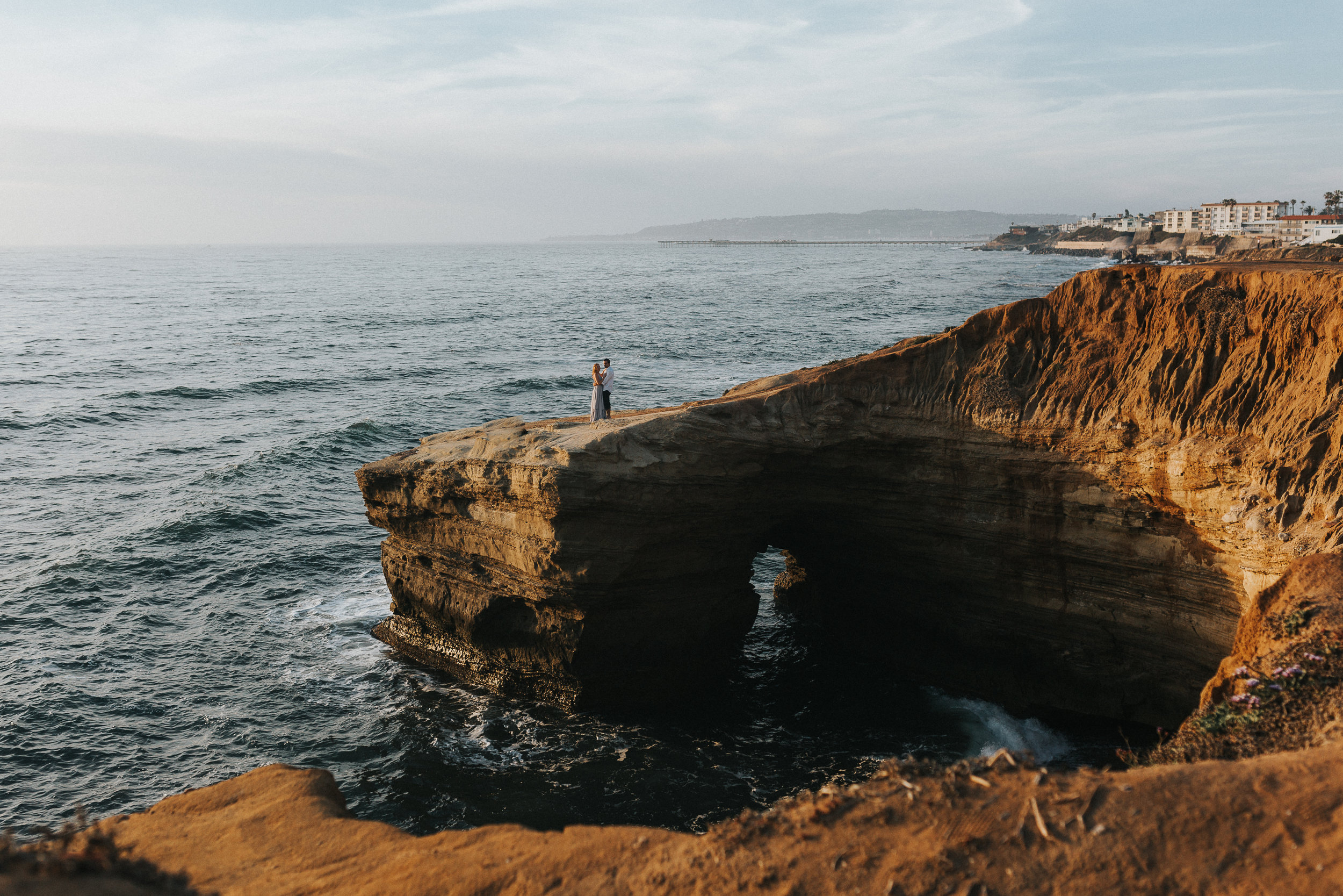 Sunset Cliffs San Diego Beach Engagement Photos - The Overwhelmed Bride Wedding Blog