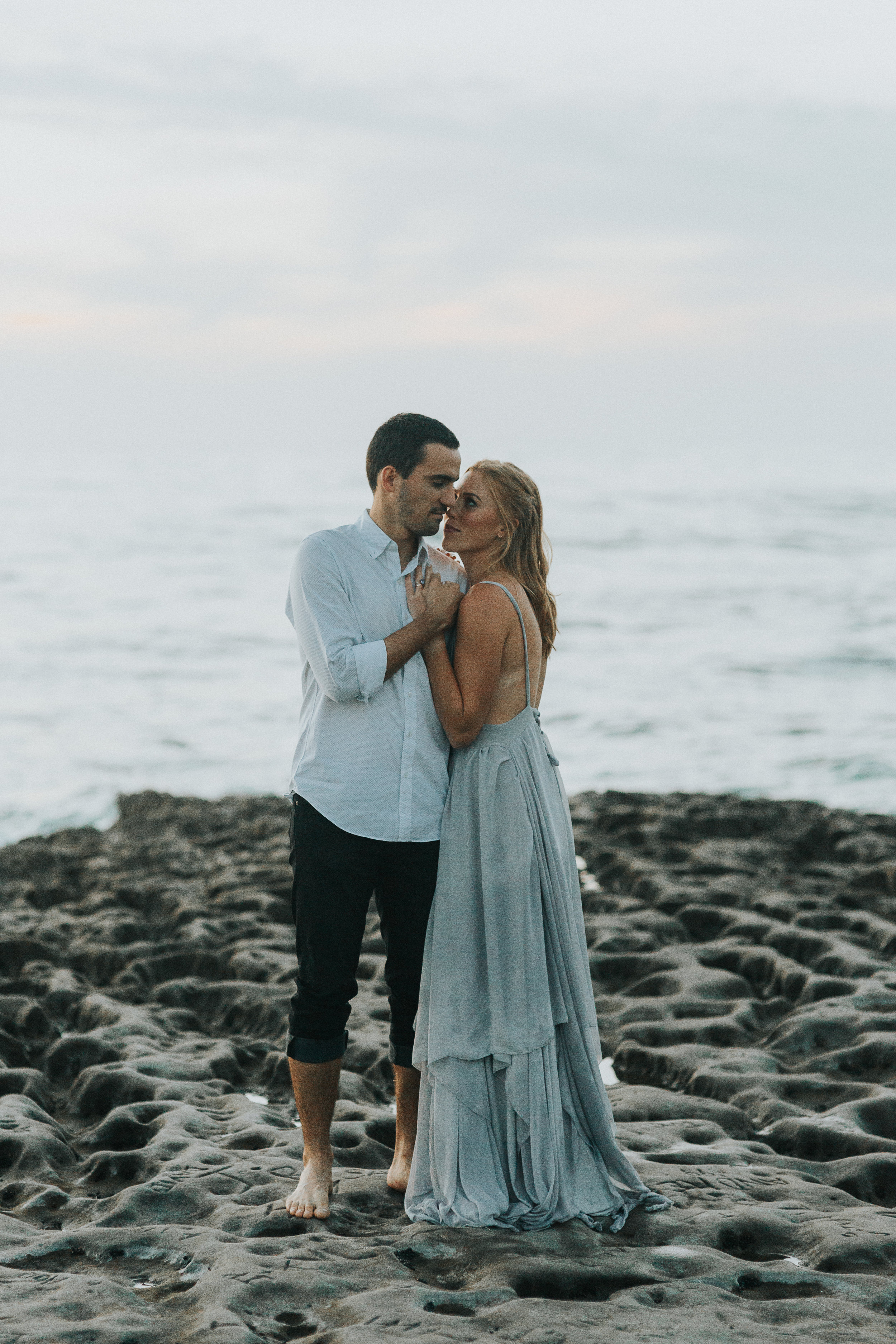 Sunset Cliffs San Diego Beach Engagement Photos - The Overwhelmed Bride Wedding Blog