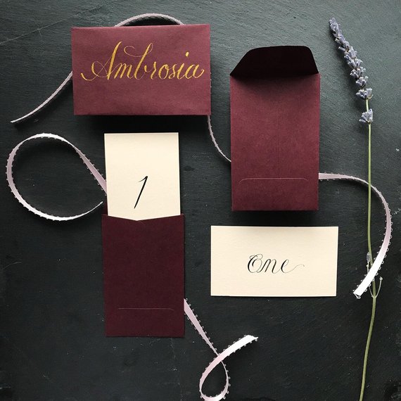 Unique Wedding Place Cards - The Overwhelmed Bride Wedding Blog