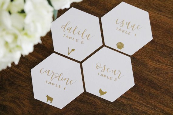 Unique Wedding Place Cards - The Overwhelmed Bride Wedding Blog