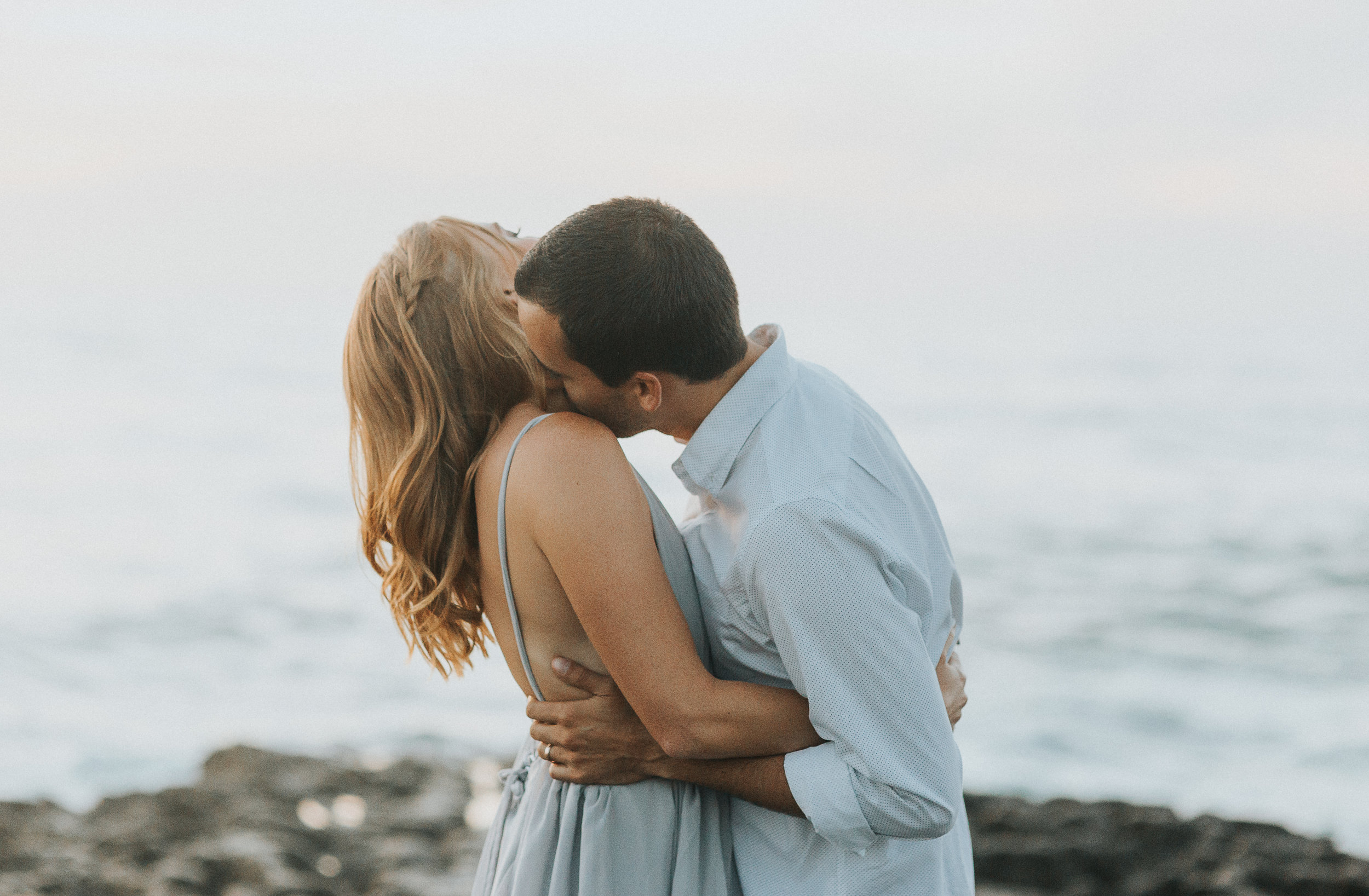 Sunset Cliffs San Diego Beach Engagement Photos - The Overwhelmed Bride Wedding Blog