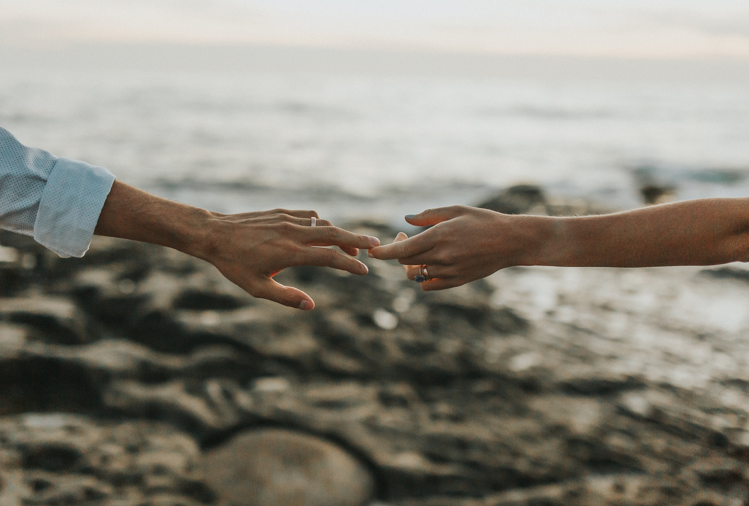 Sunset Cliffs San Diego Beach Engagement Photos - The Overwhelmed Bride Wedding Blog