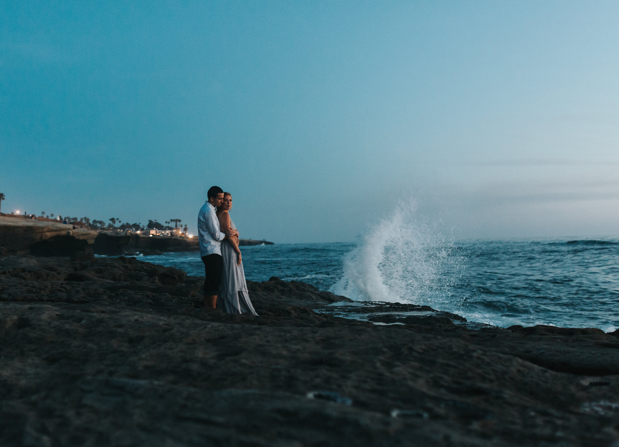 Sunset Cliffs San Diego Beach Engagement Photos - The Overwhelmed Bride Wedding Blog